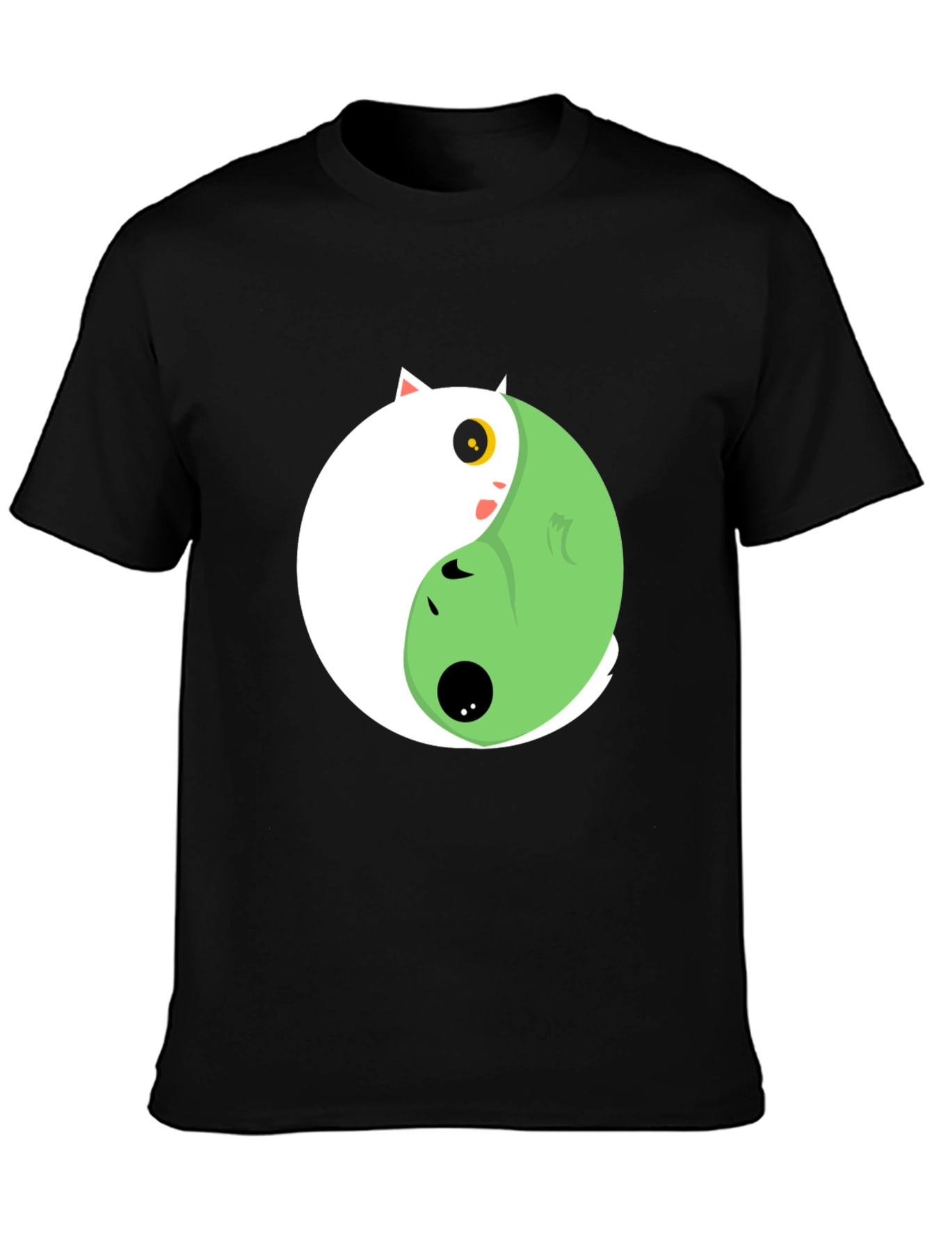 Yin Yang Cat Graphic Tee