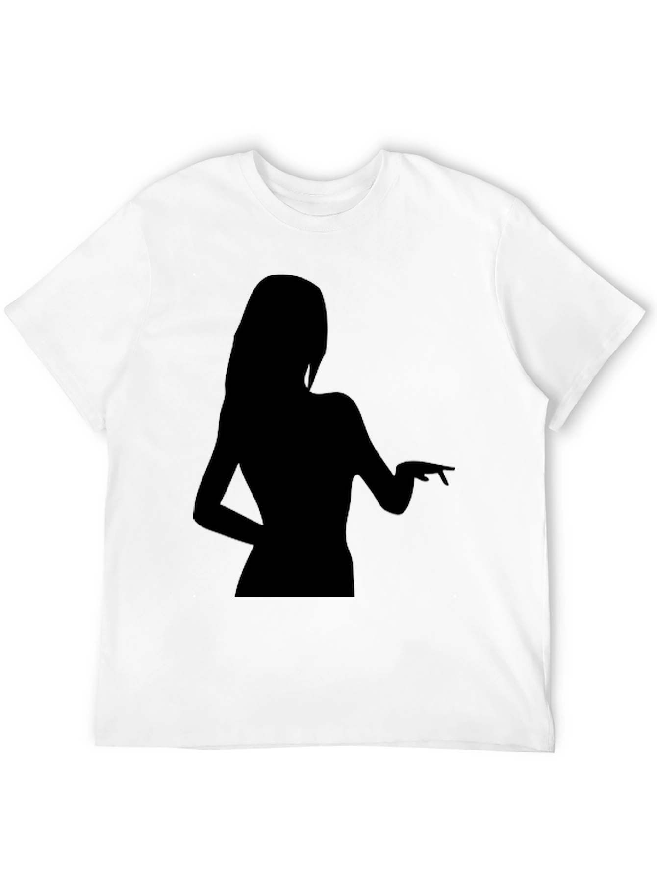 Silhouette Woman Graphic Black T-Shirt