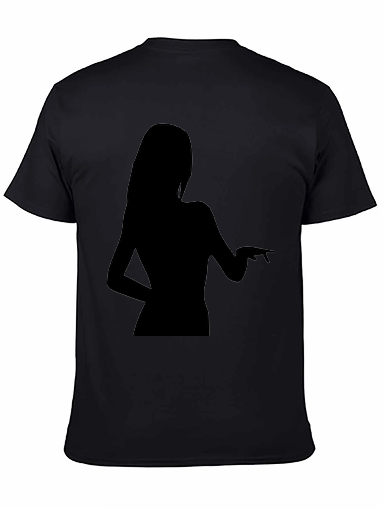 Silhouette Woman Graphic Black T-Shirt