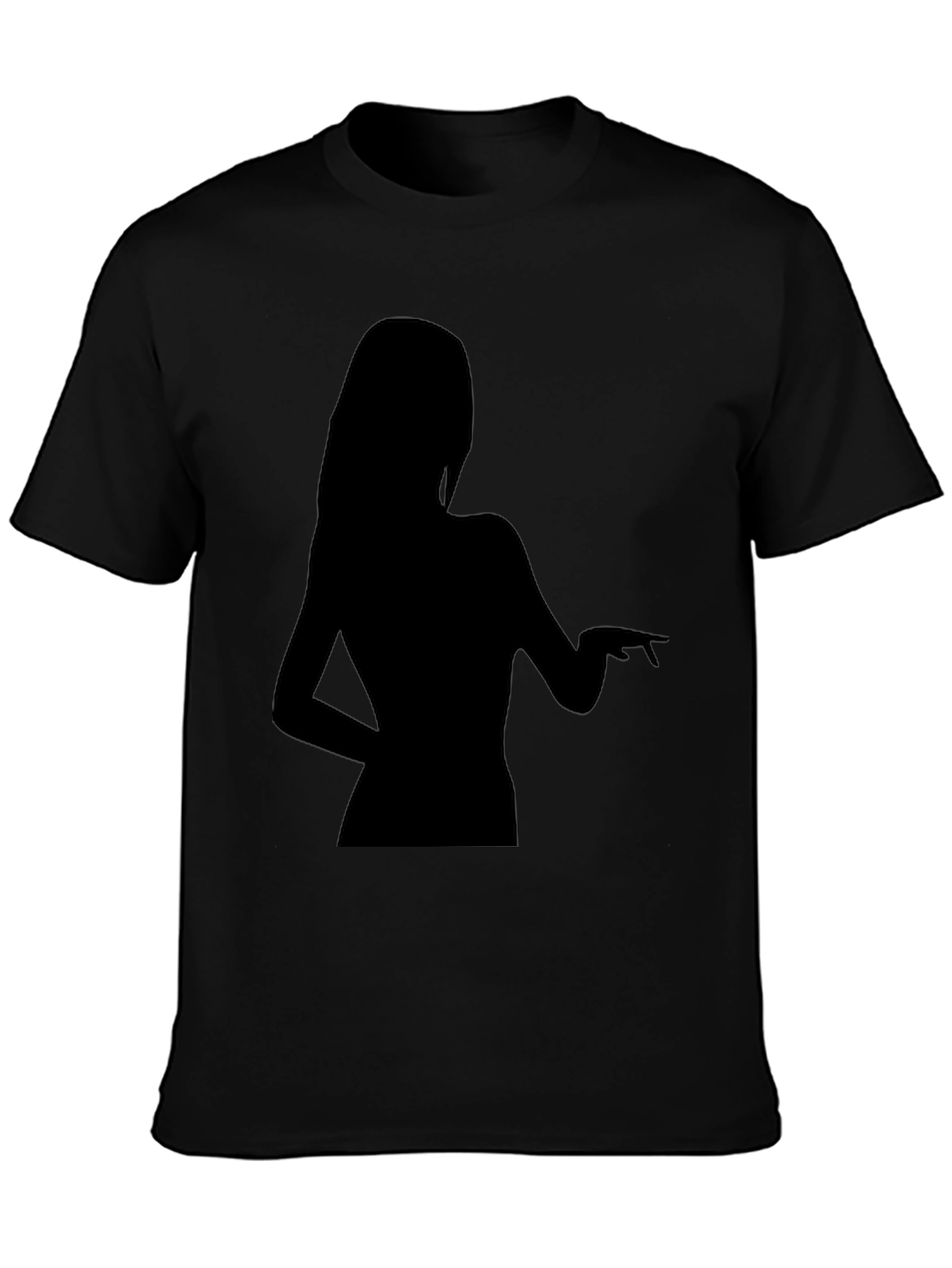 Silhouette Woman Graphic Black T-Shirt
