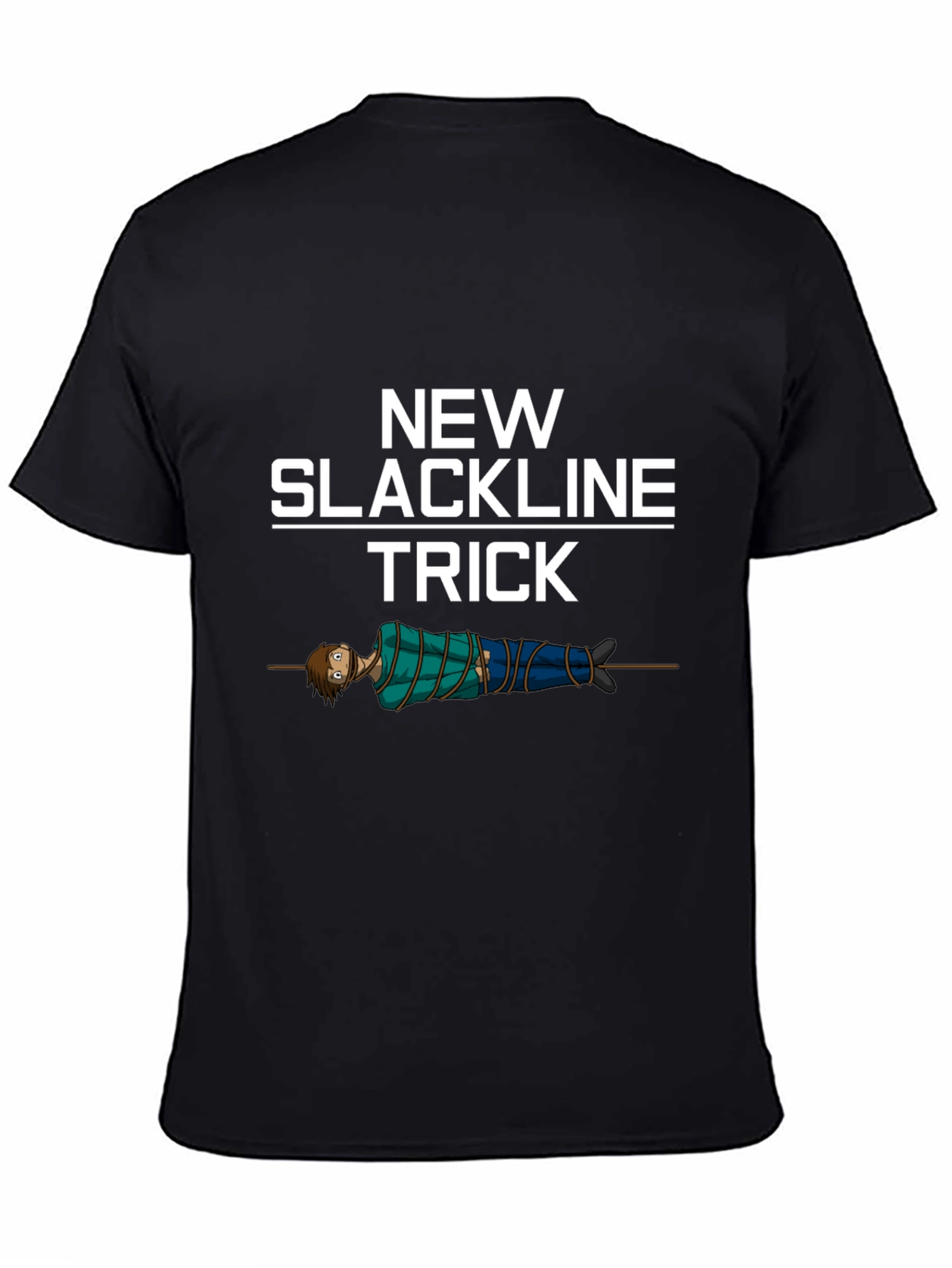 New Slackline Trick T-Shirt - Funny Slacklining Tee