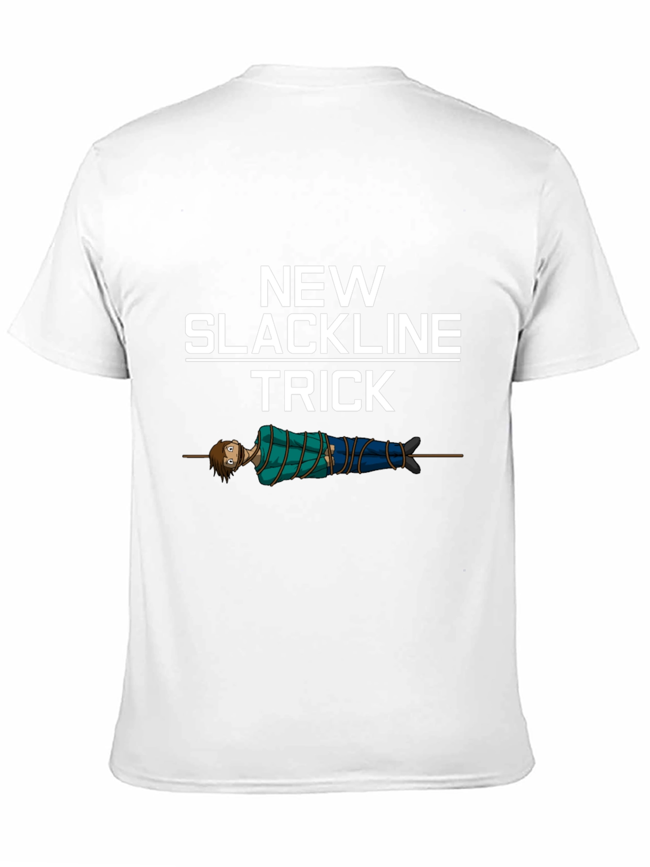 New Slackline Trick T-Shirt - Funny Slacklining Tee
