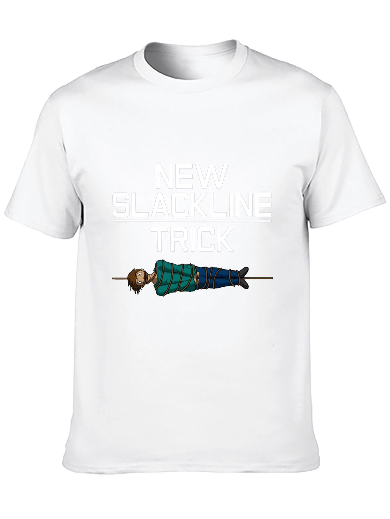 New Slackline Trick T-Shirt - Funny Slacklining Tee