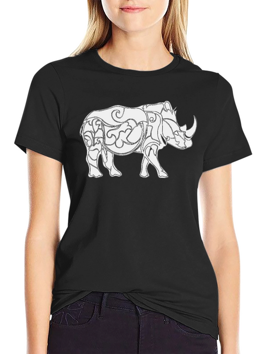 Rhino Graphic Tee - Stylish Mens Black T-Shirt
