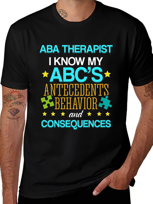 ABA Therapist ABCs T-Shirt - Autism Awareness