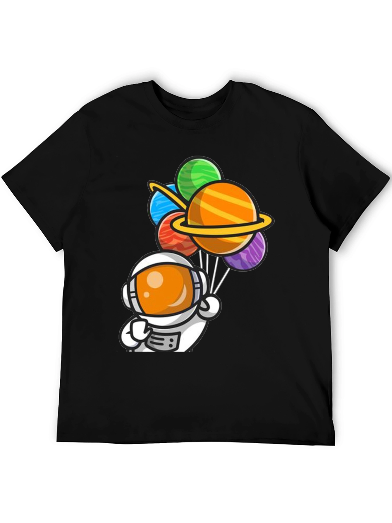 Astronaut Planet Balloons Graphic Tee