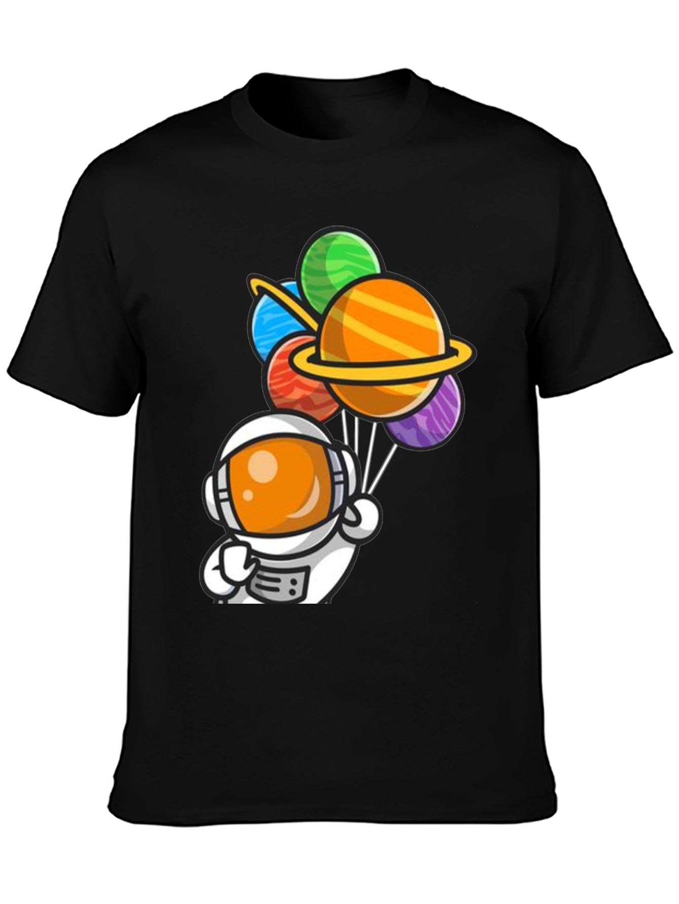 Astronaut Planet Balloons Graphic Tee