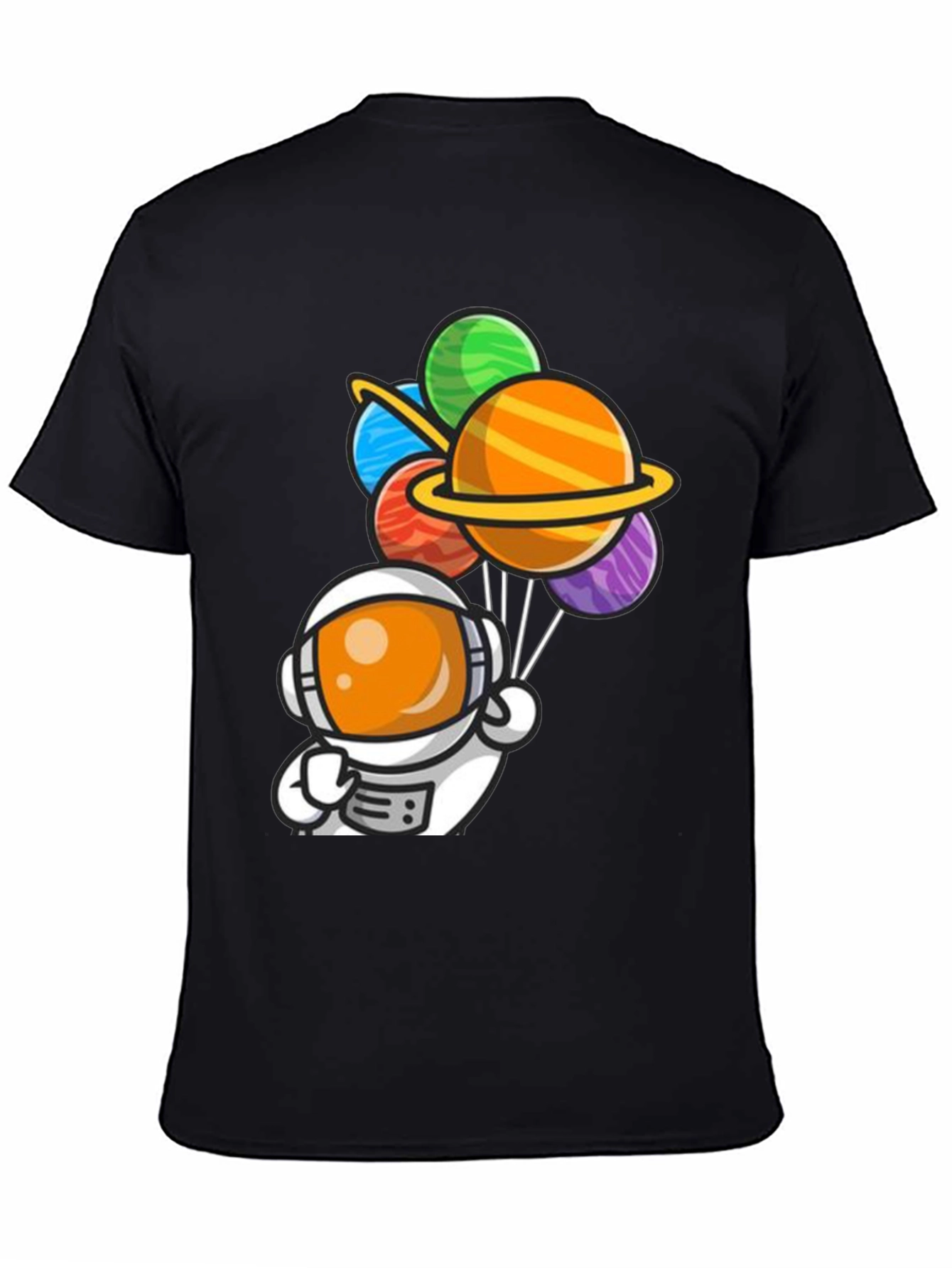 Astronaut Planet Balloons Graphic Tee