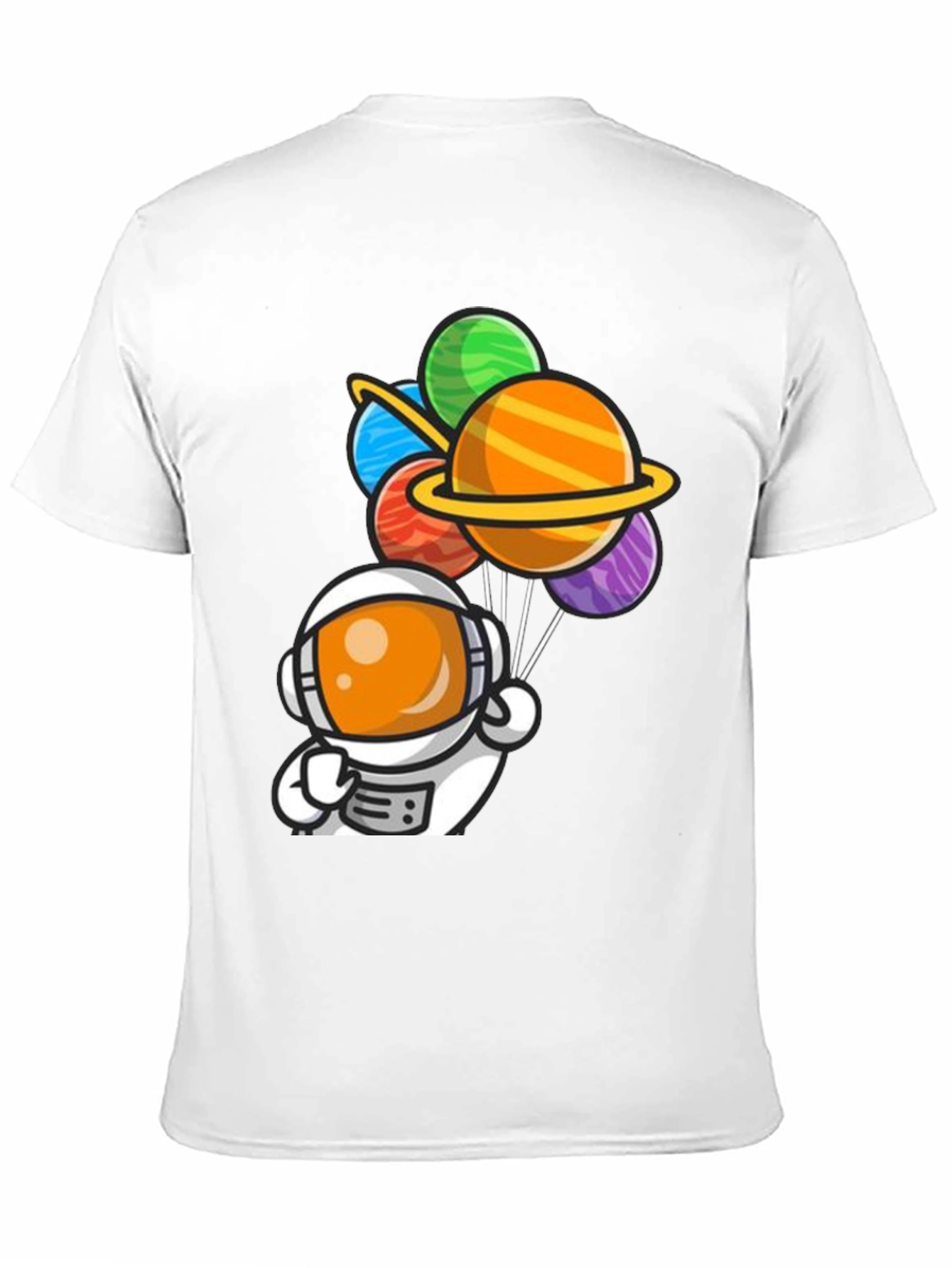 Astronaut Planet Balloons Graphic Tee