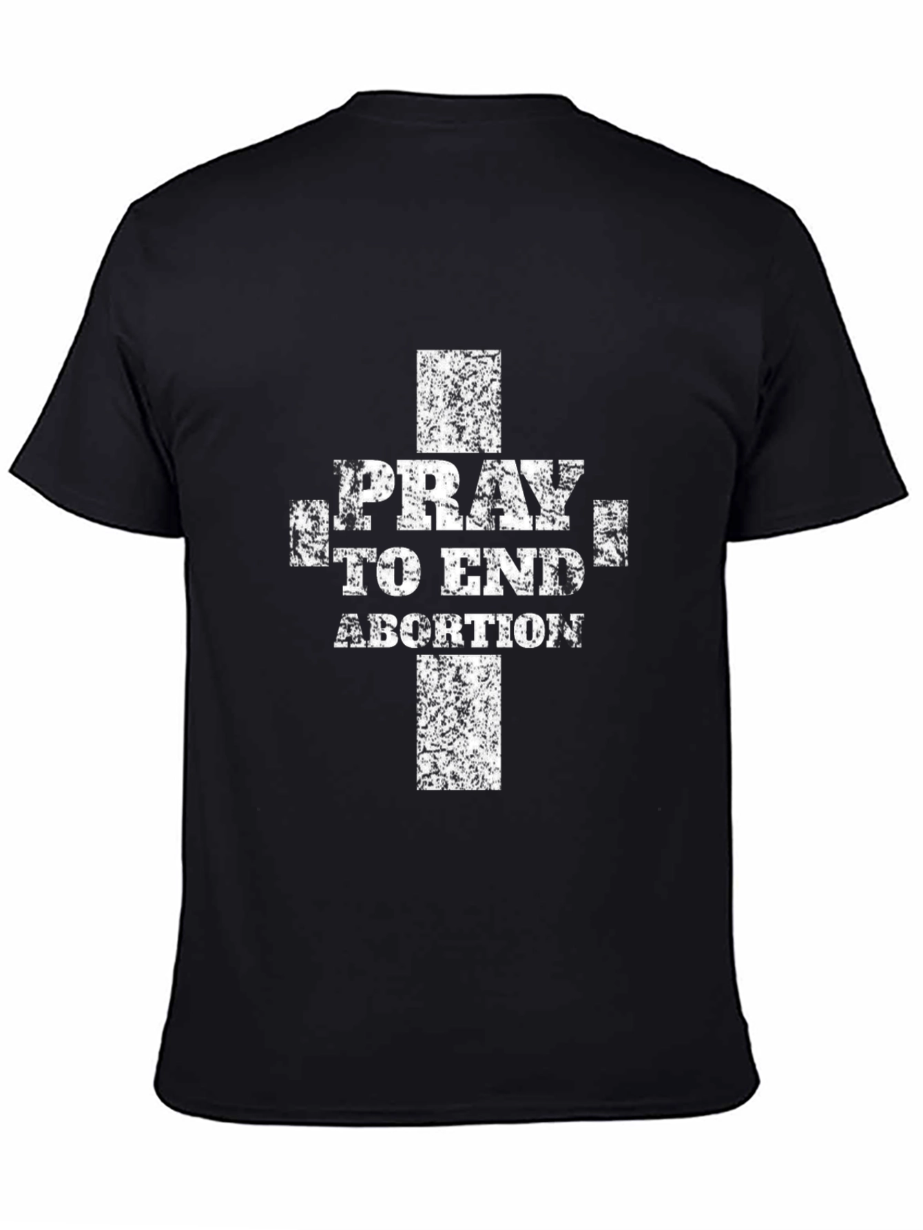 Pray to End Abortion Black Graphic Tee