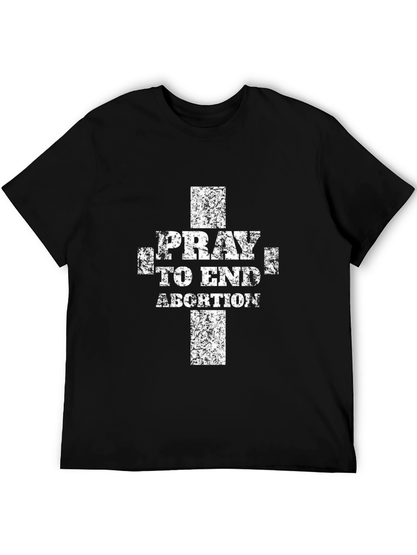 Pray to End Abortion Black Graphic Tee