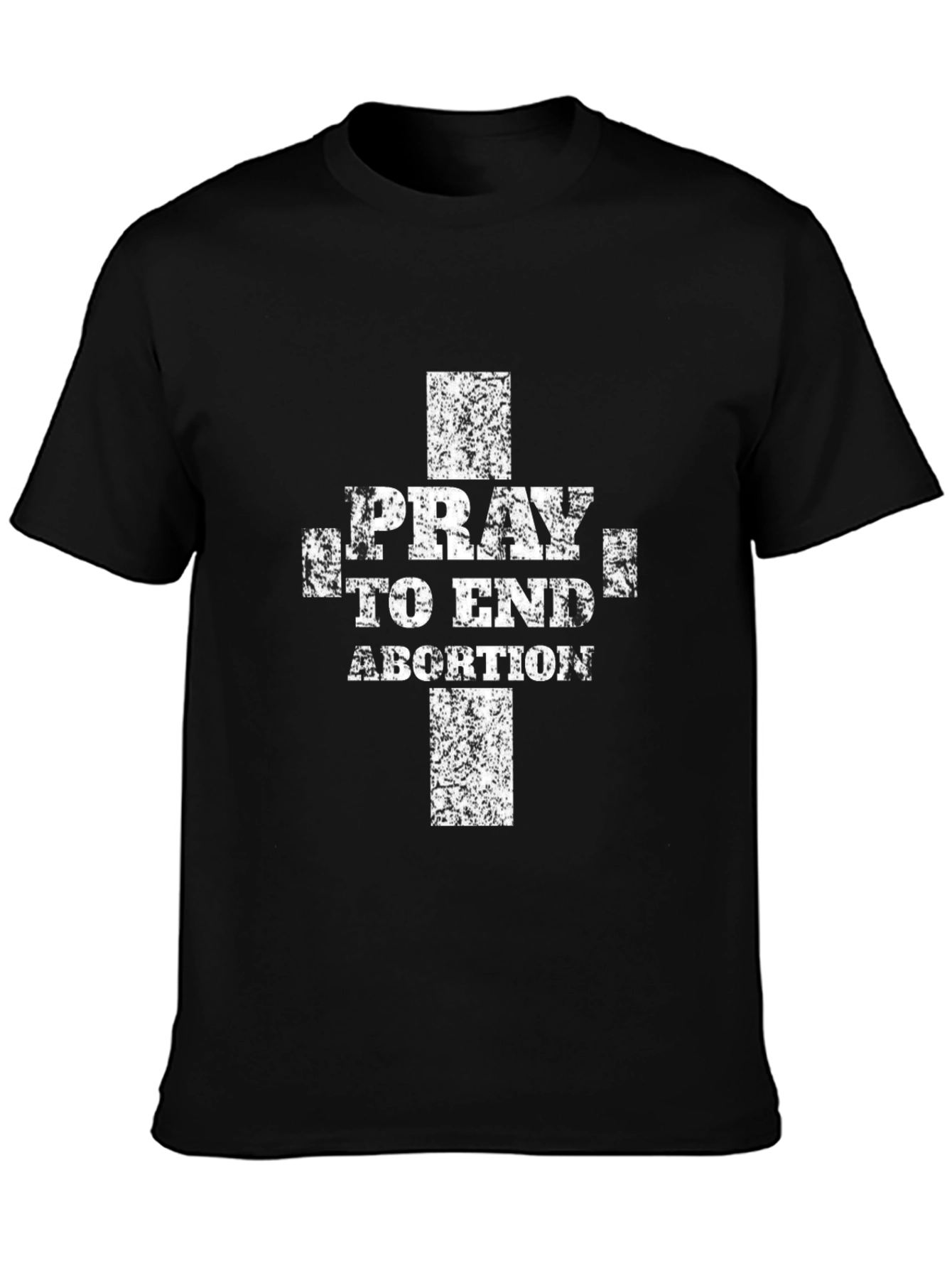 Pray to End Abortion Black Graphic Tee