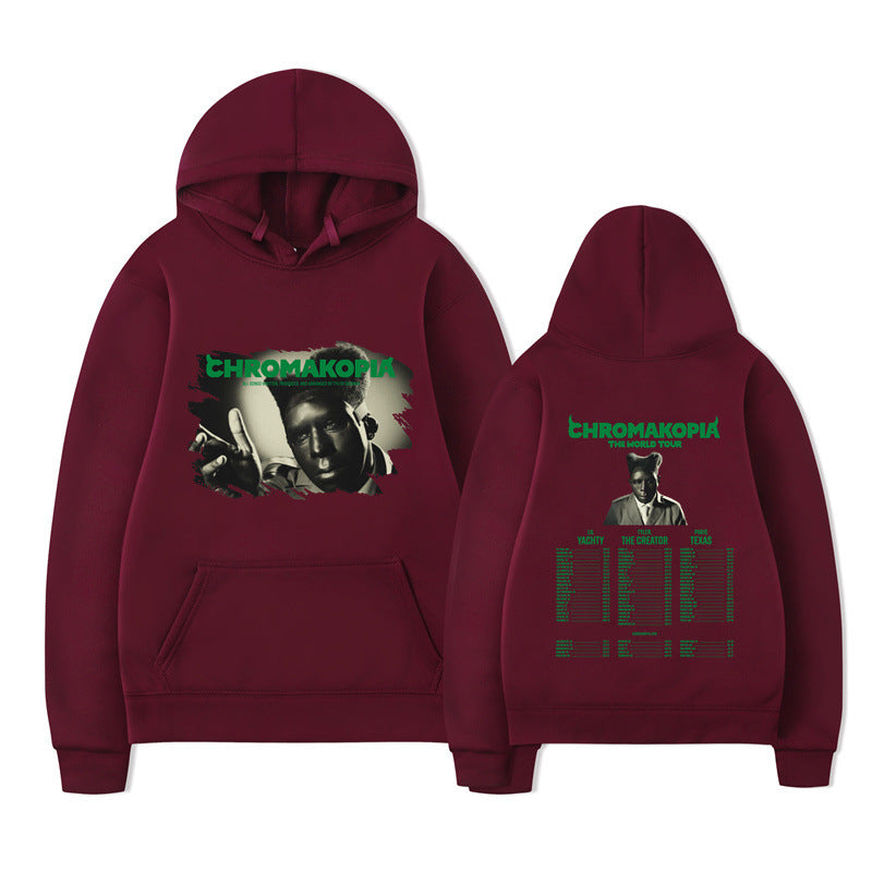 Printed KORN Cartoon Character Unisex Hoodie for Autumn and Winter Fashion Casual Sportswear