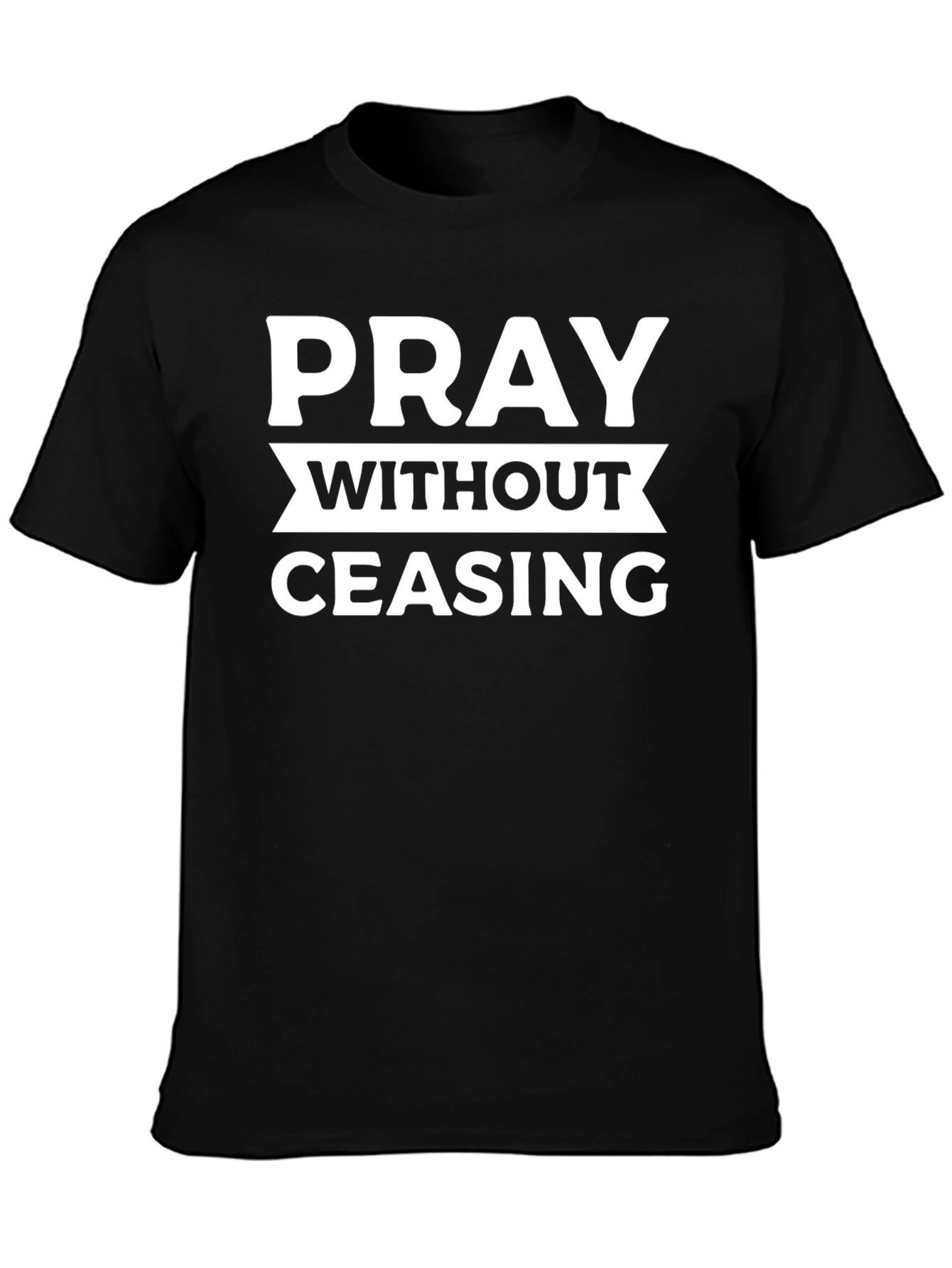 Pray Without Ceasing Black Tee