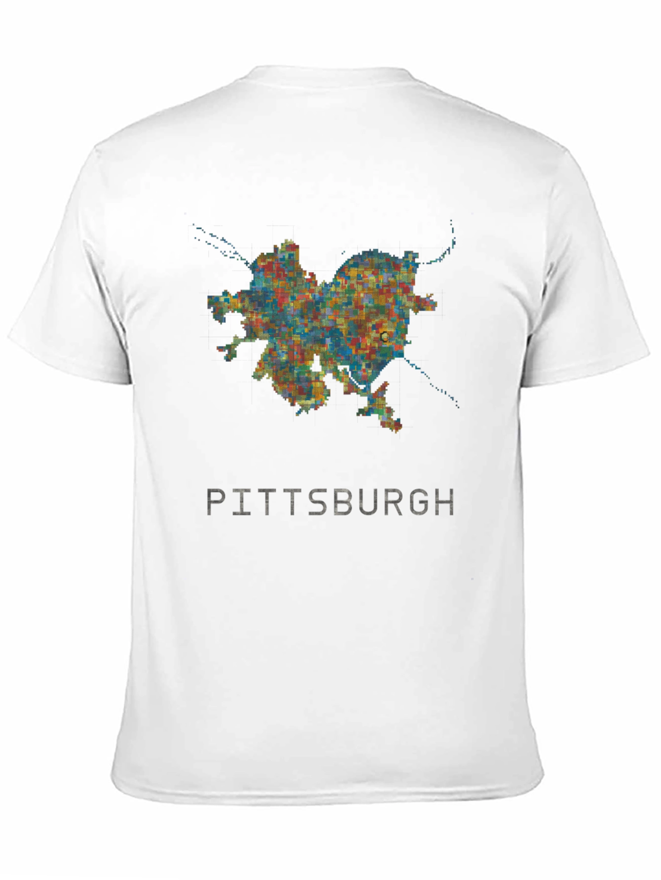 Pittsburgh City Map Graphic Tee - Black