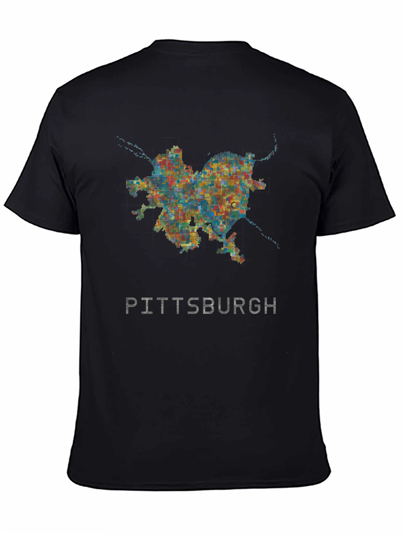 Pittsburgh City Map Graphic Tee - Black