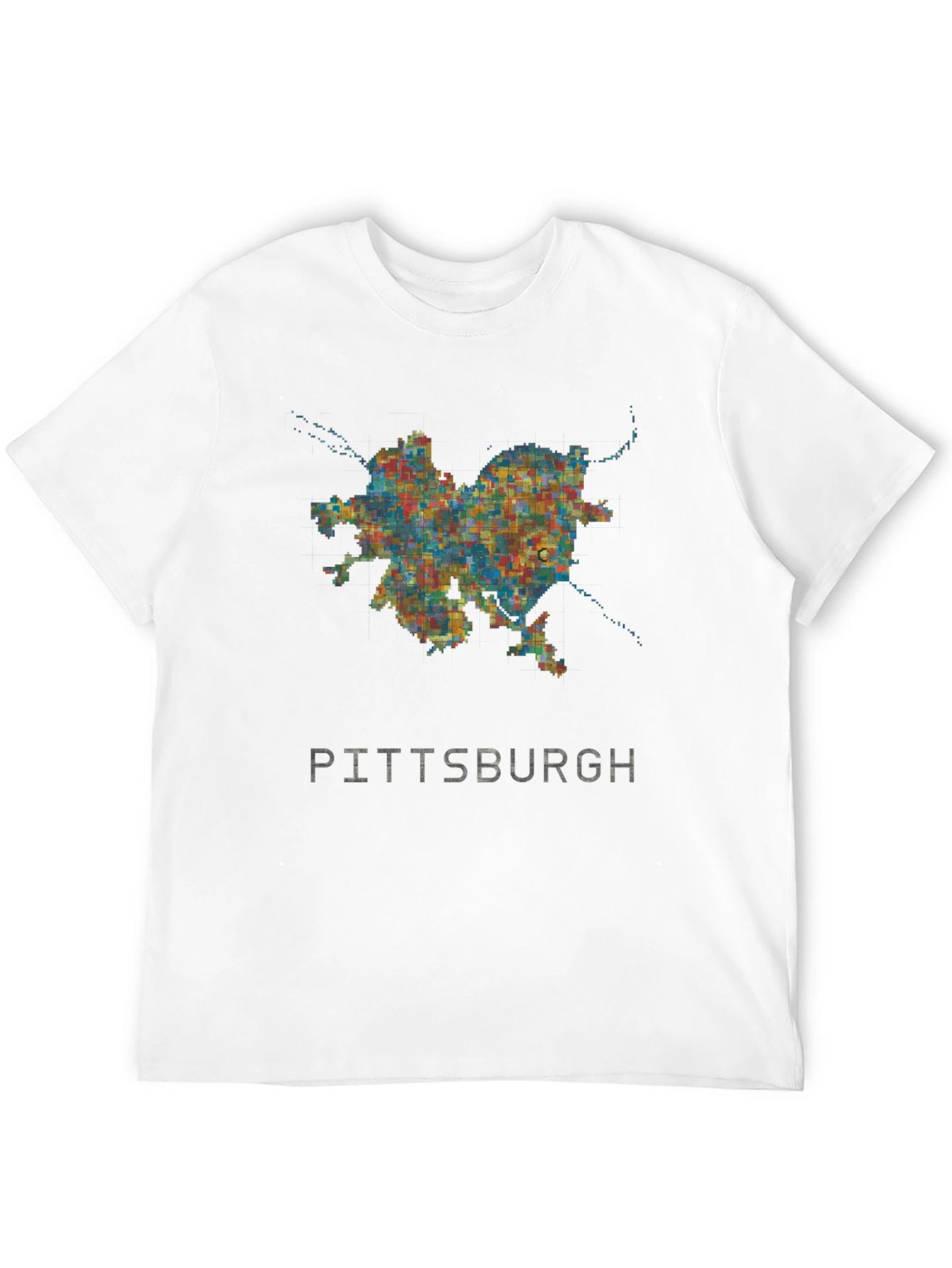 Pittsburgh City Map Graphic Tee - Black