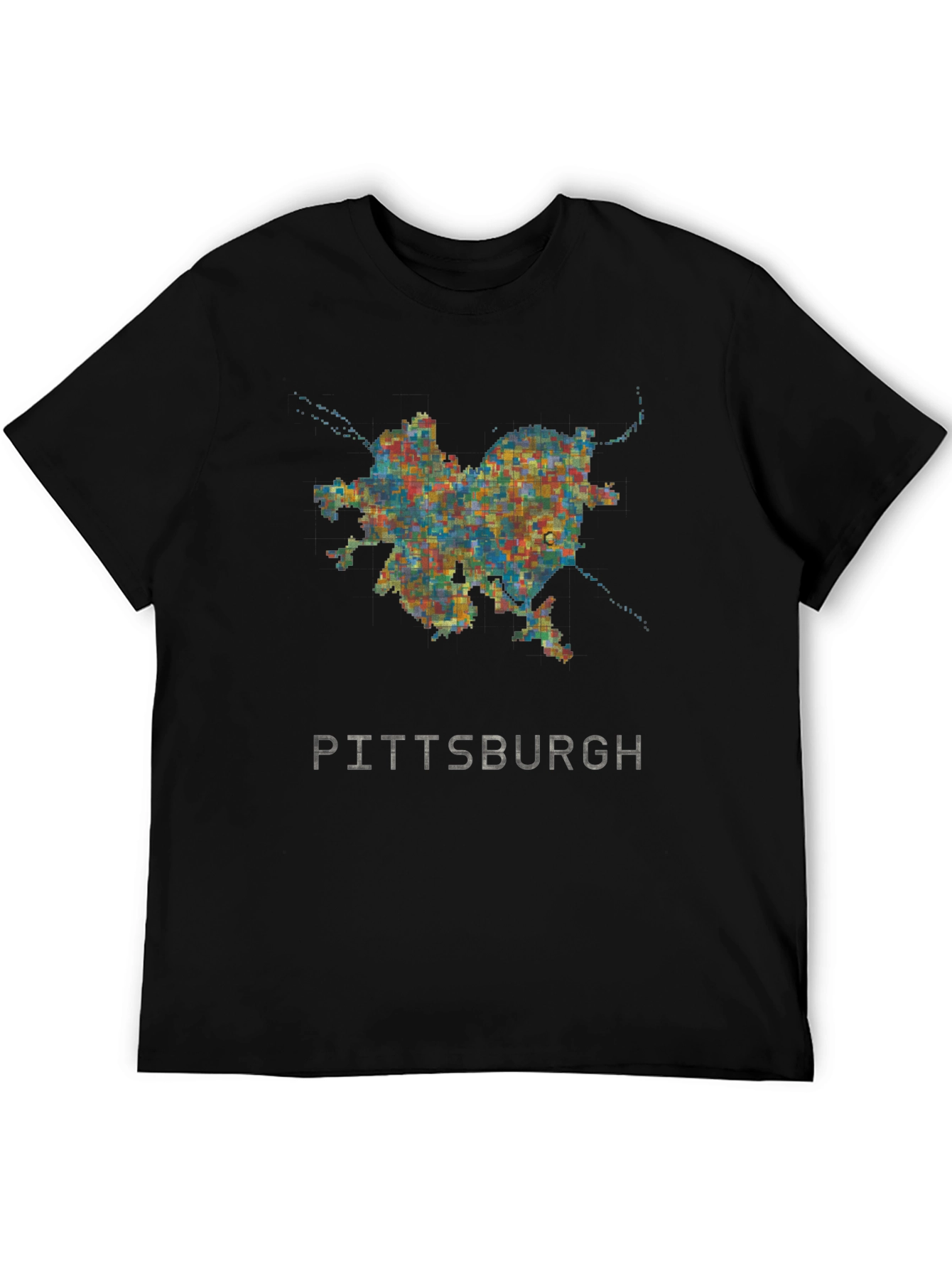 Pittsburgh City Map Graphic Tee - Black
