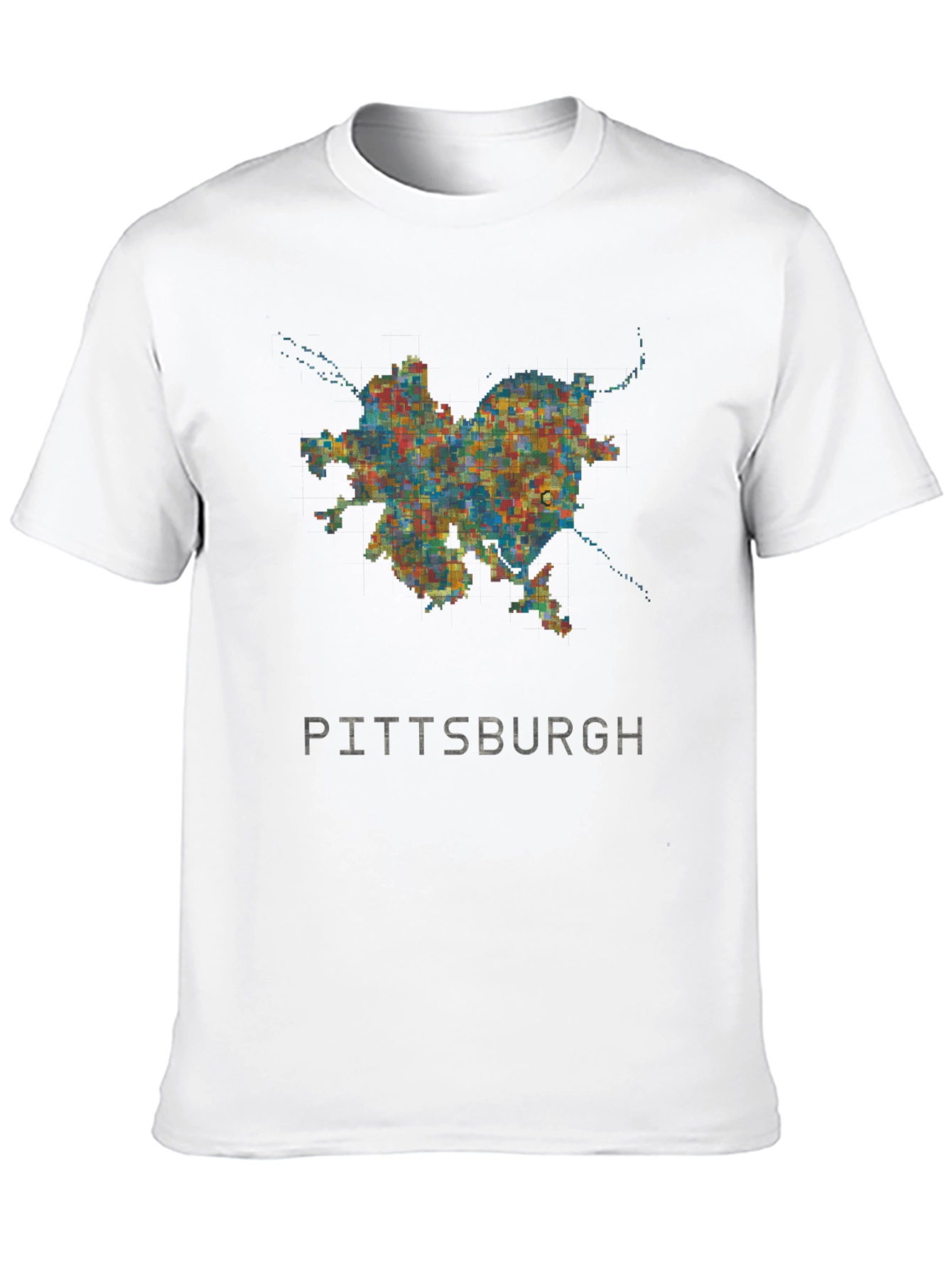 Pittsburgh City Map Graphic Tee - Black