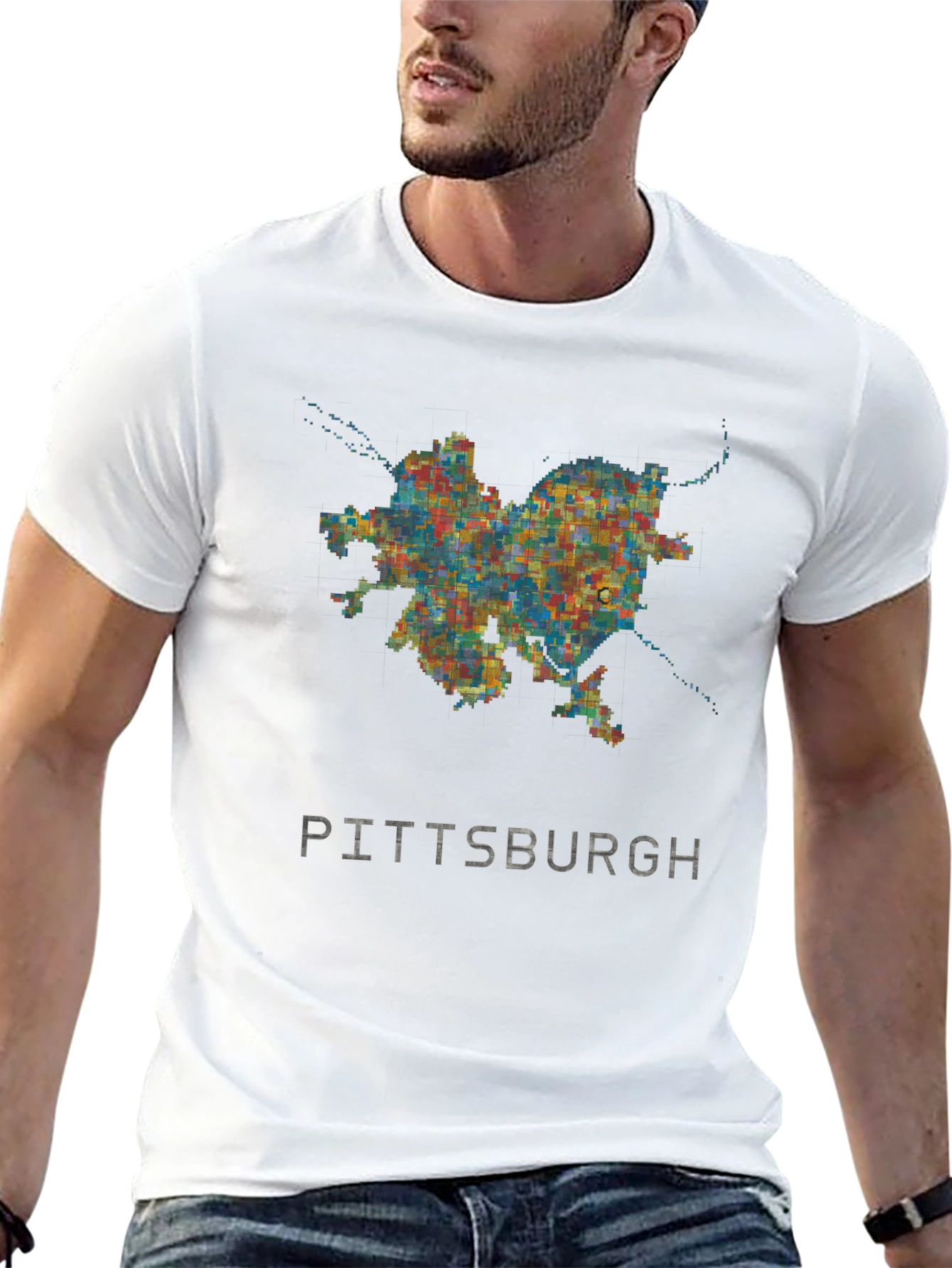 Pittsburgh City Map Graphic Tee - Black