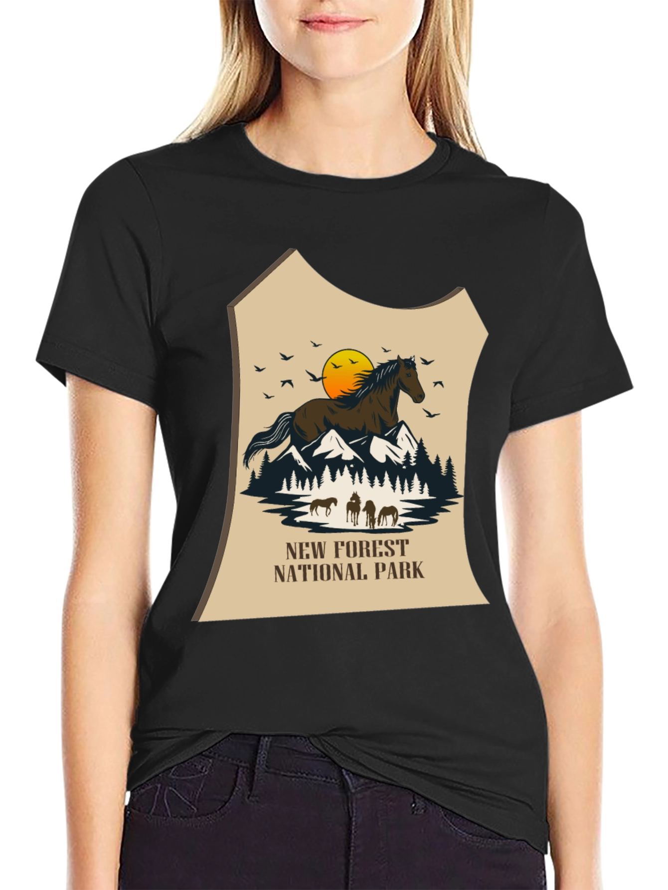 New Forest National Park Horse Graphic Tee