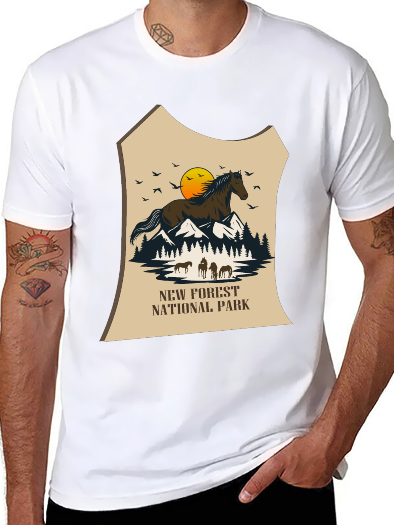 New Forest National Park Horse Graphic Tee