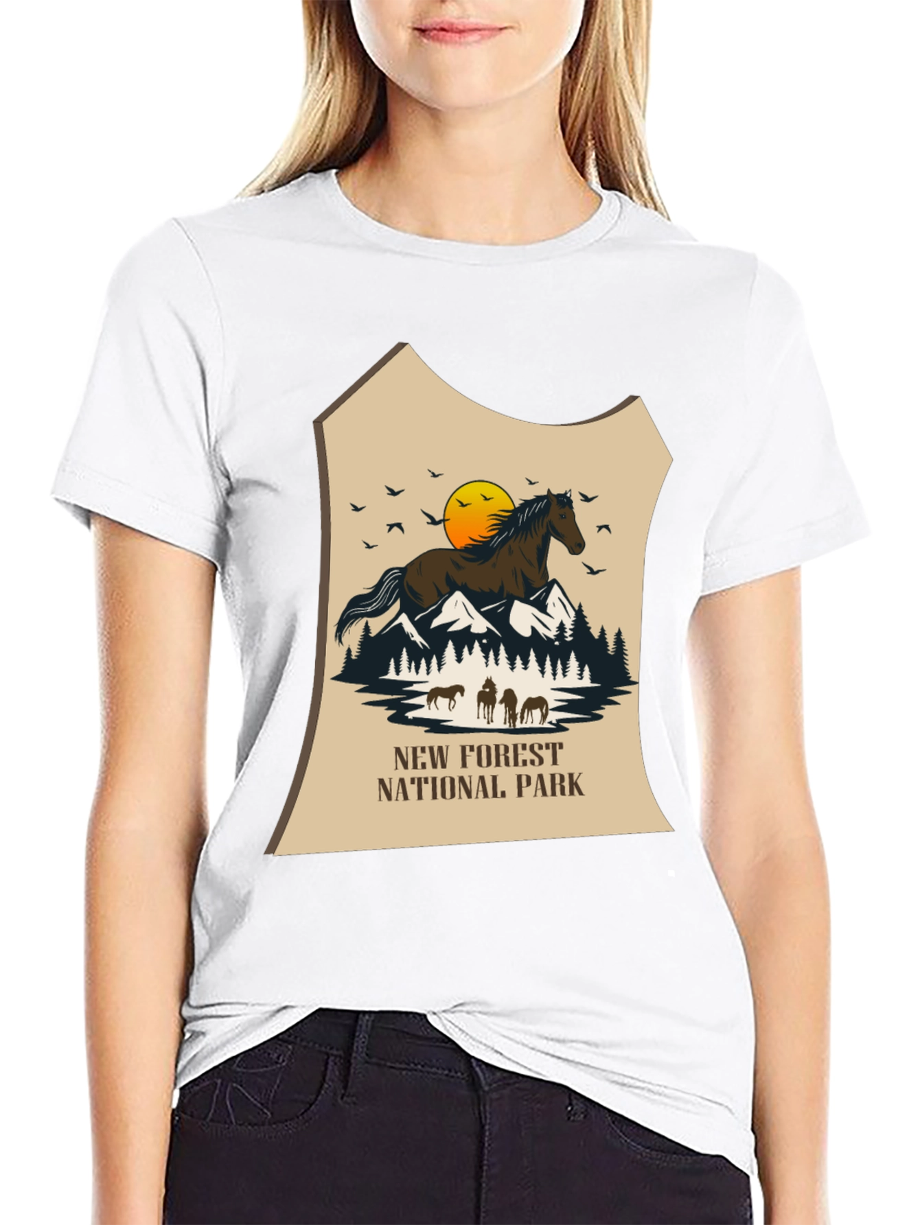 New Forest National Park Horse Graphic Tee