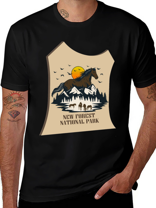 New Forest National Park Horse Graphic Tee