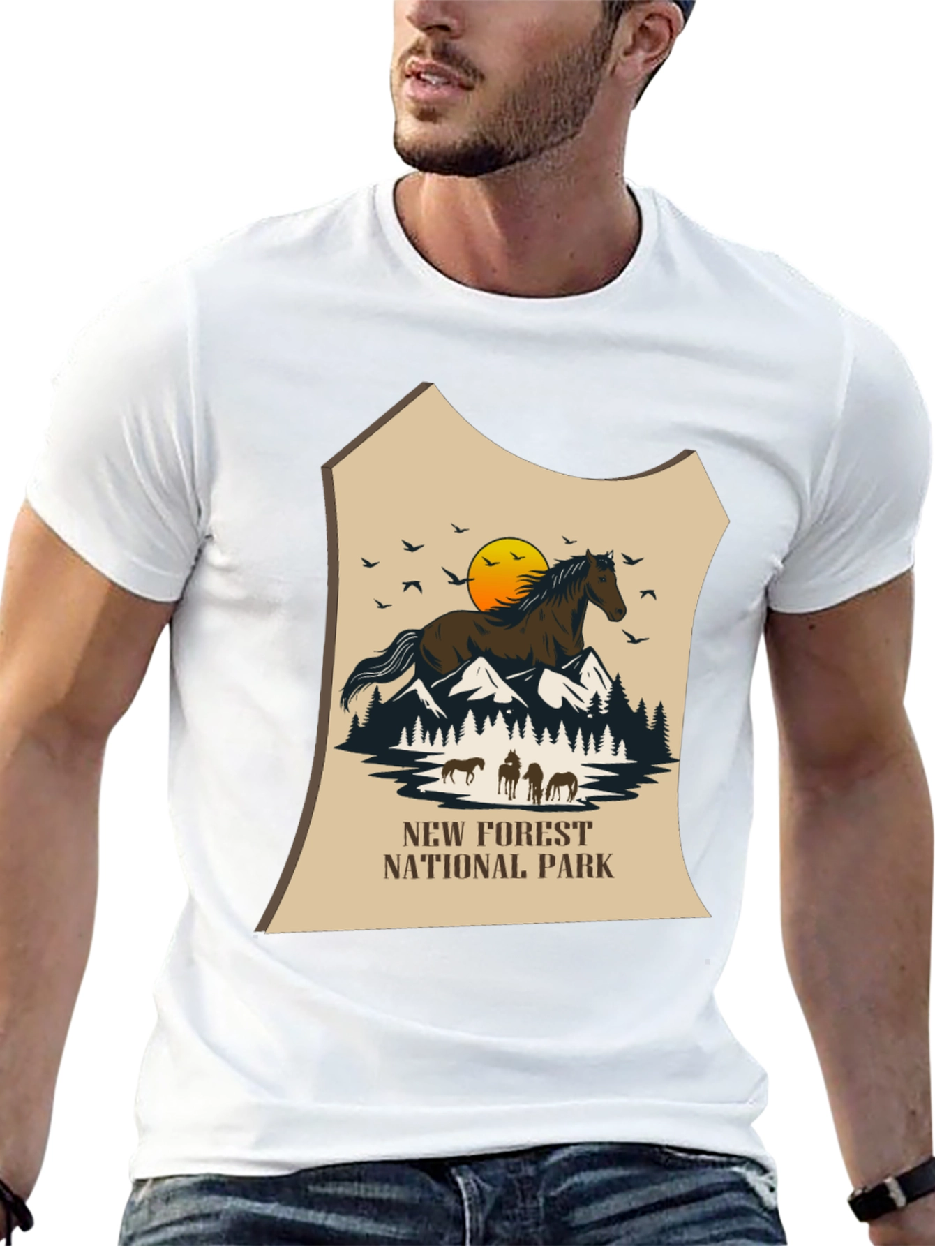 New Forest National Park Horse Graphic Tee