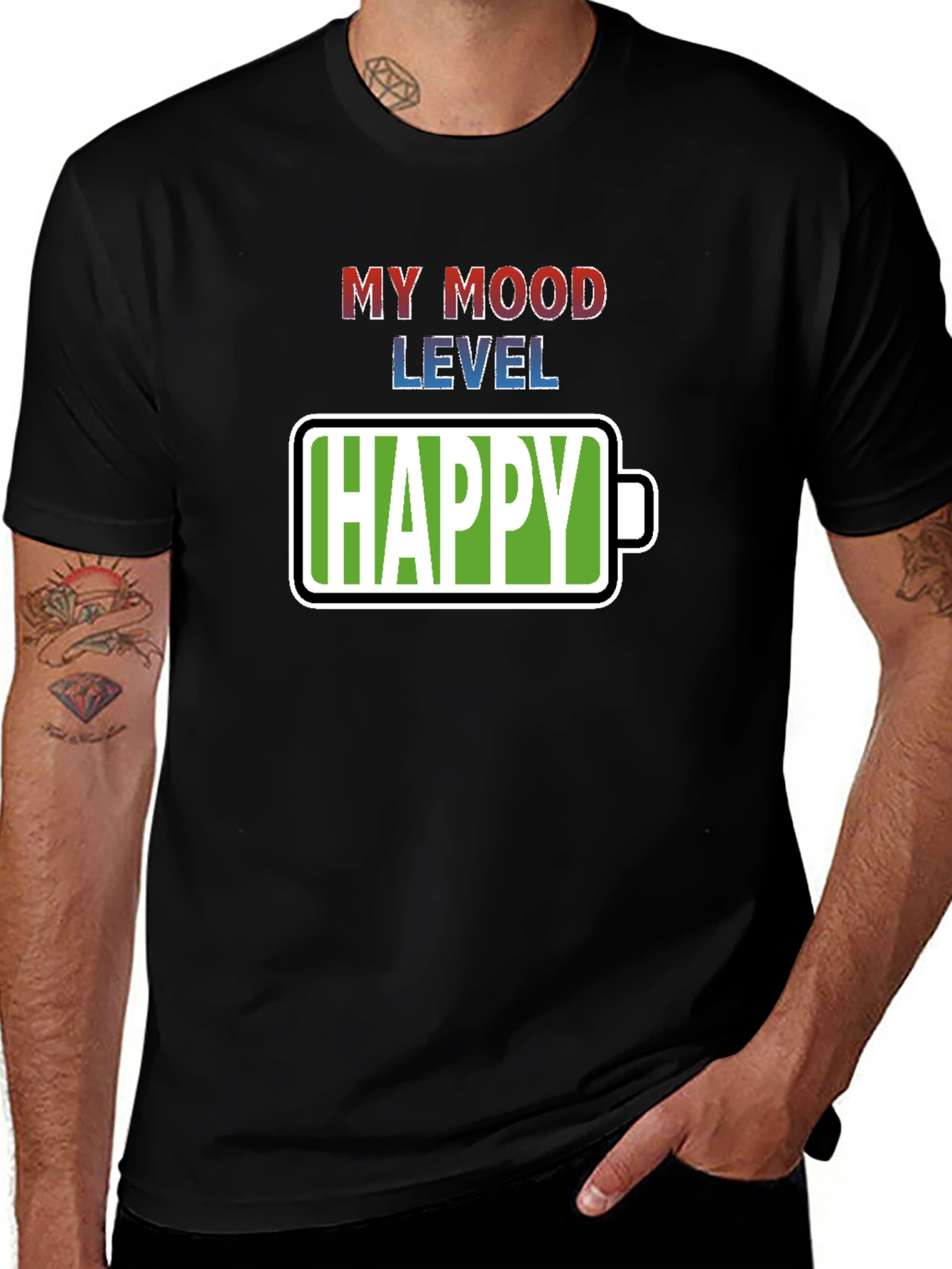 My Mood Level Happy Graphic Tee