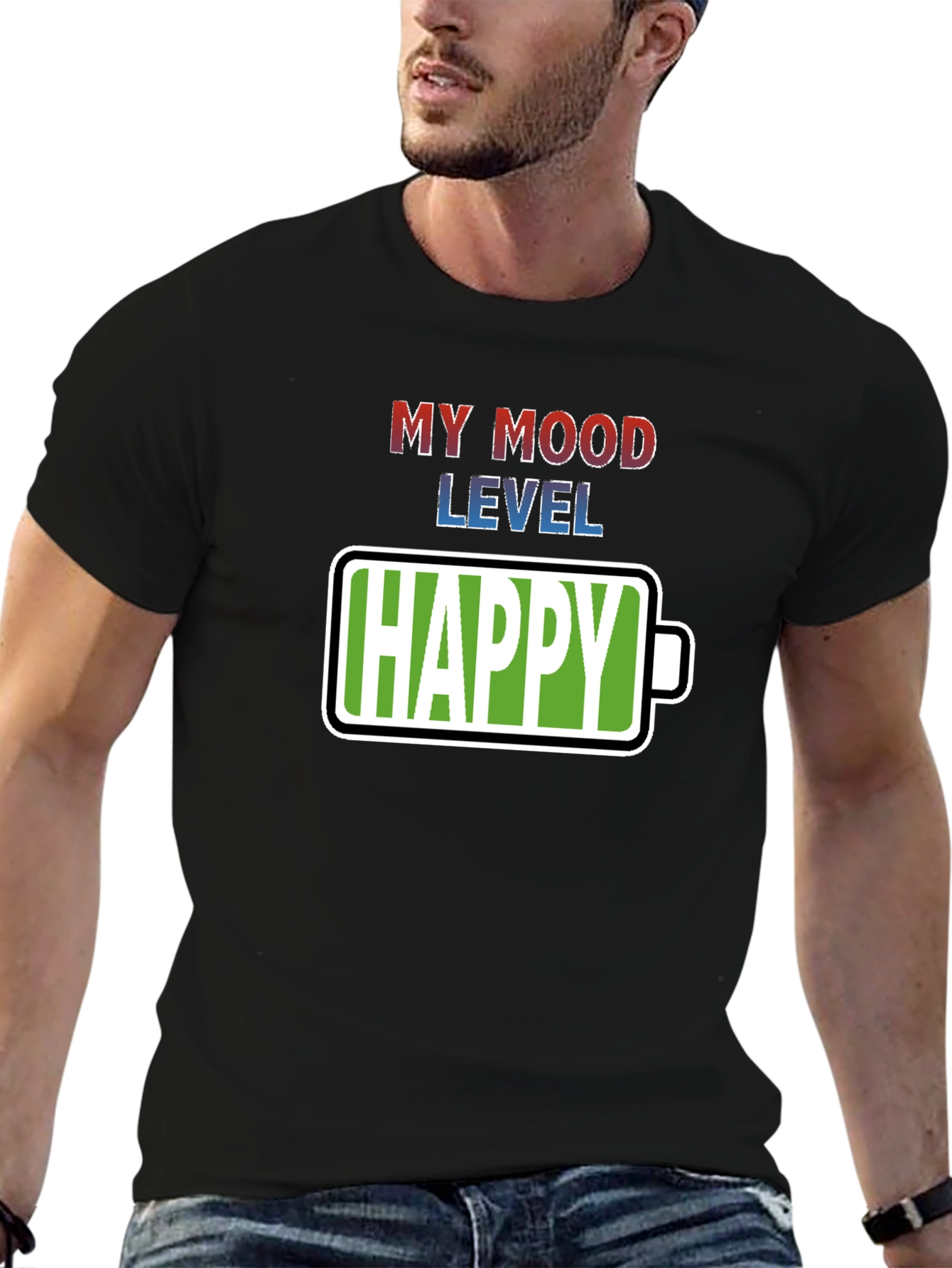 My Mood Level Happy Graphic Tee