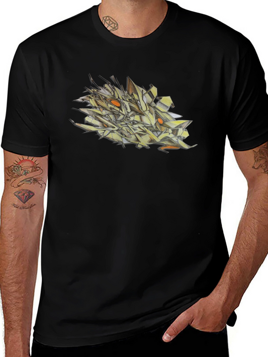 Abstract Graffiti Art Mens Black T-Shirt