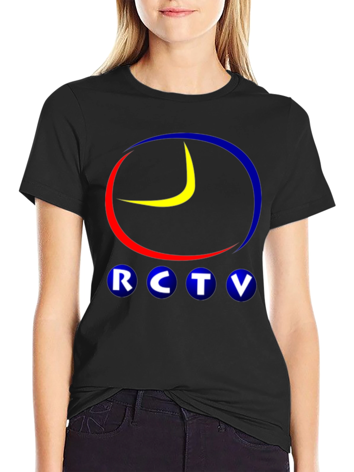 RCTV Logo Graphic Black T-Shirt