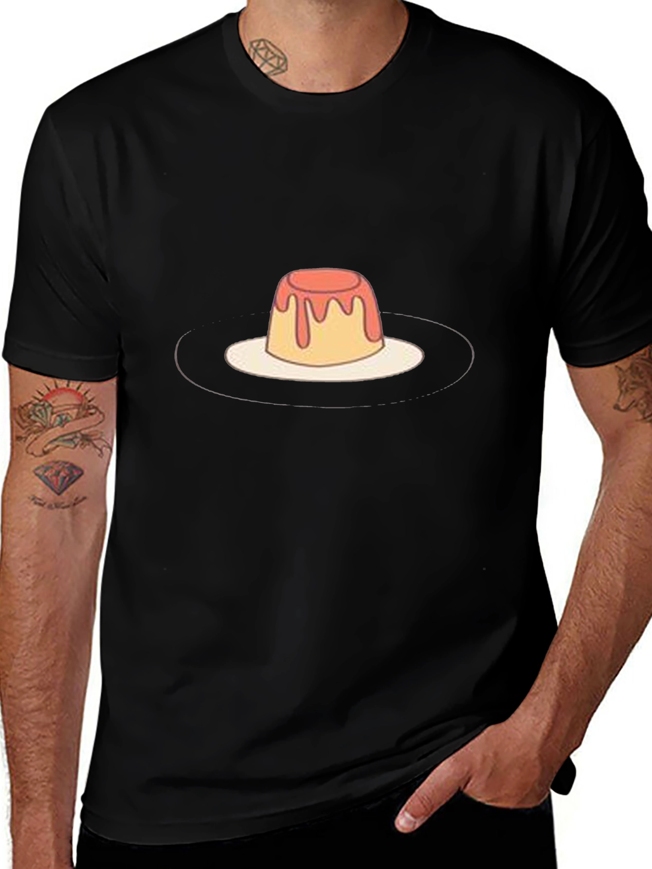 Pudding Graphic Tee - Unique Dessert T-Shirt