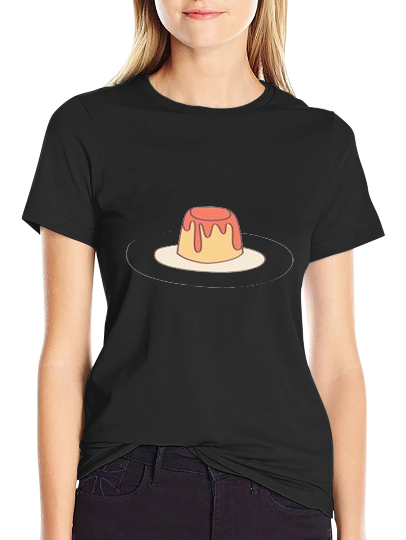 Pudding Graphic Tee - Unique Dessert T-Shirt