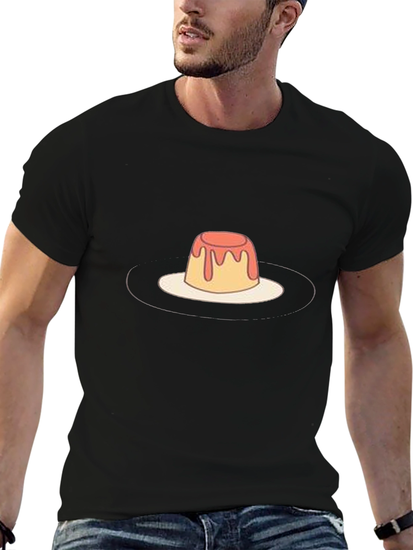 Pudding Graphic Tee - Unique Dessert T-Shirt