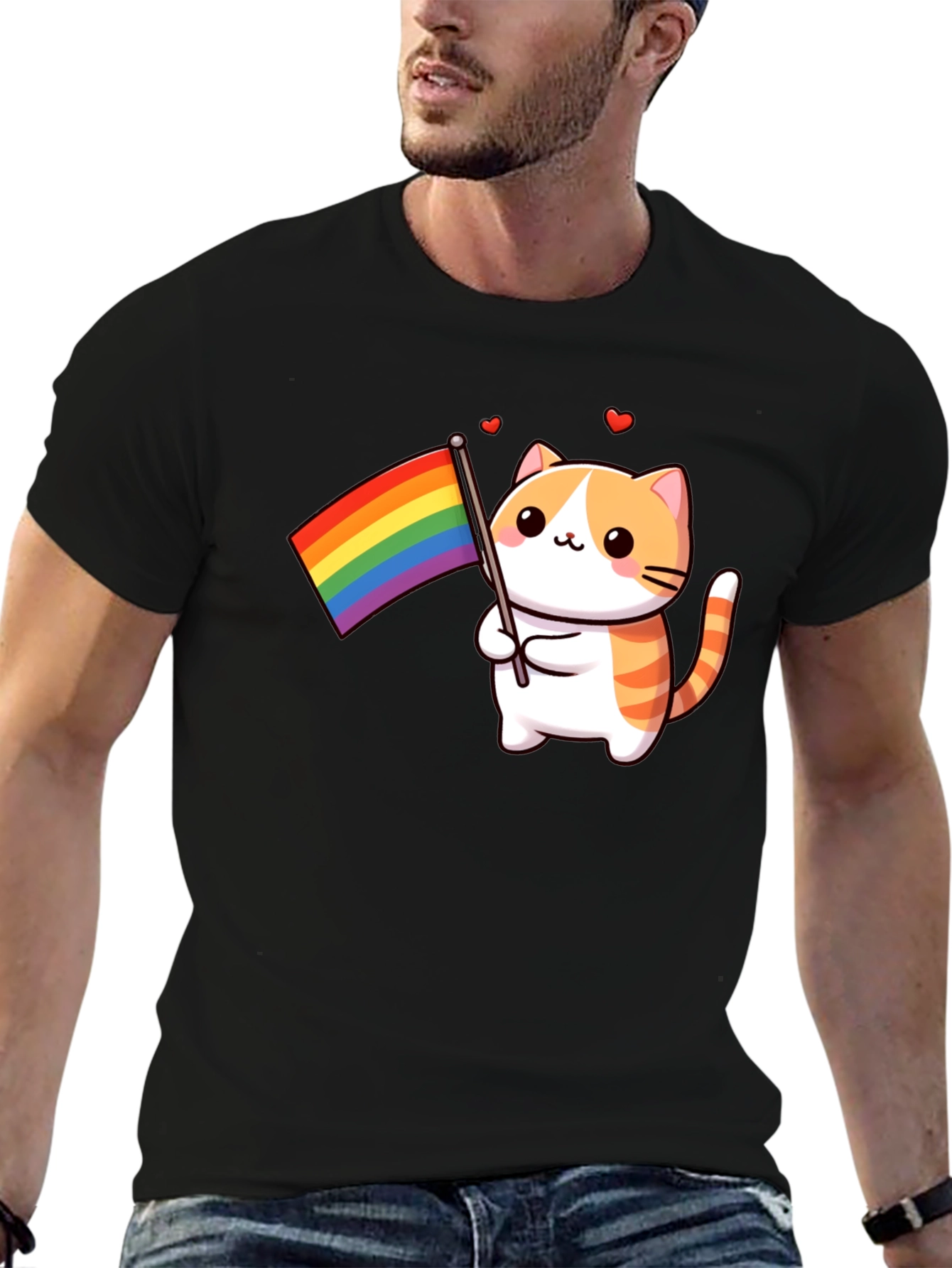Pride Cat T-Shirt - LGBTQ+ Support