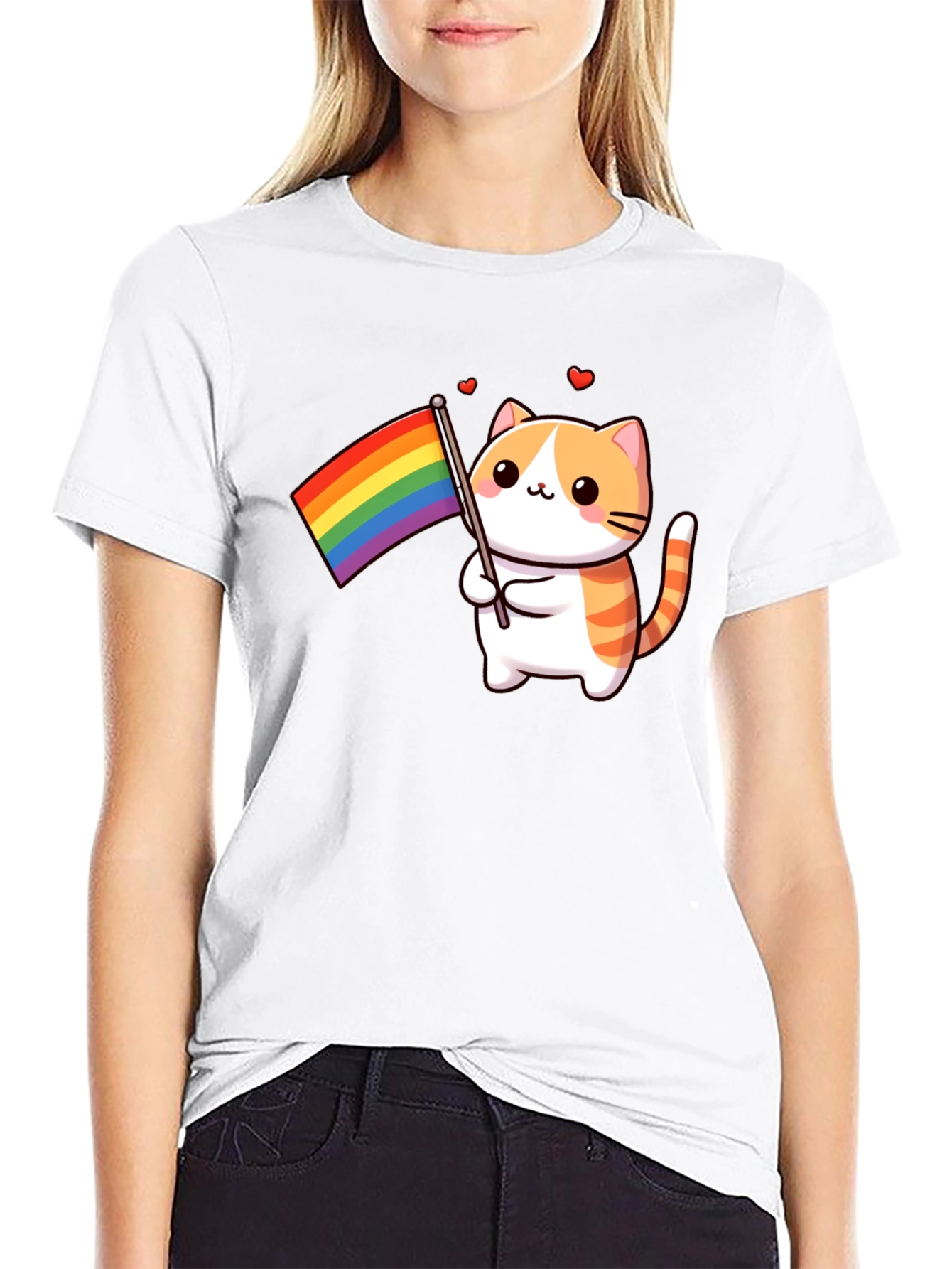 Pride Cat T-Shirt - LGBTQ+ Support
