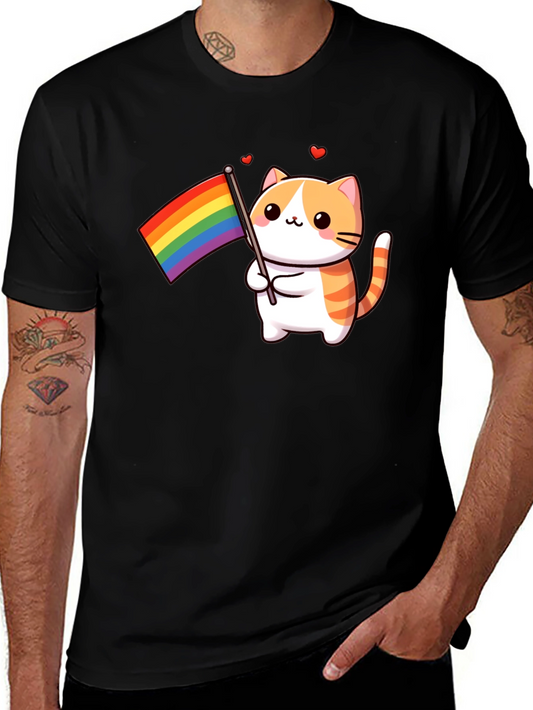 Pride Cat T-Shirt - LGBTQ+ Support