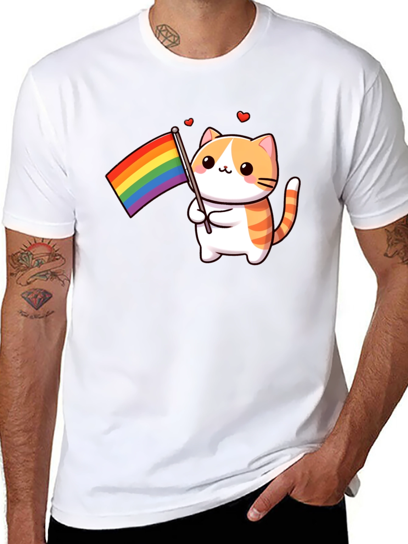 Pride Cat T-Shirt - LGBTQ+ Support