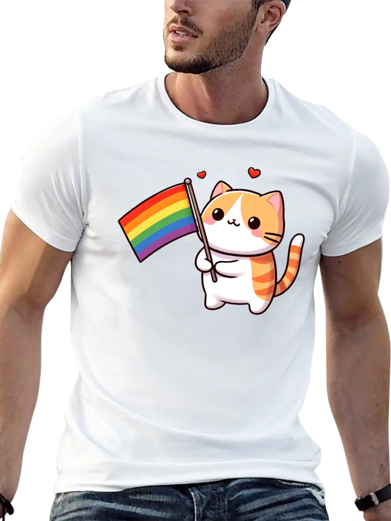 Pride Cat T-Shirt - LGBTQ+ Support