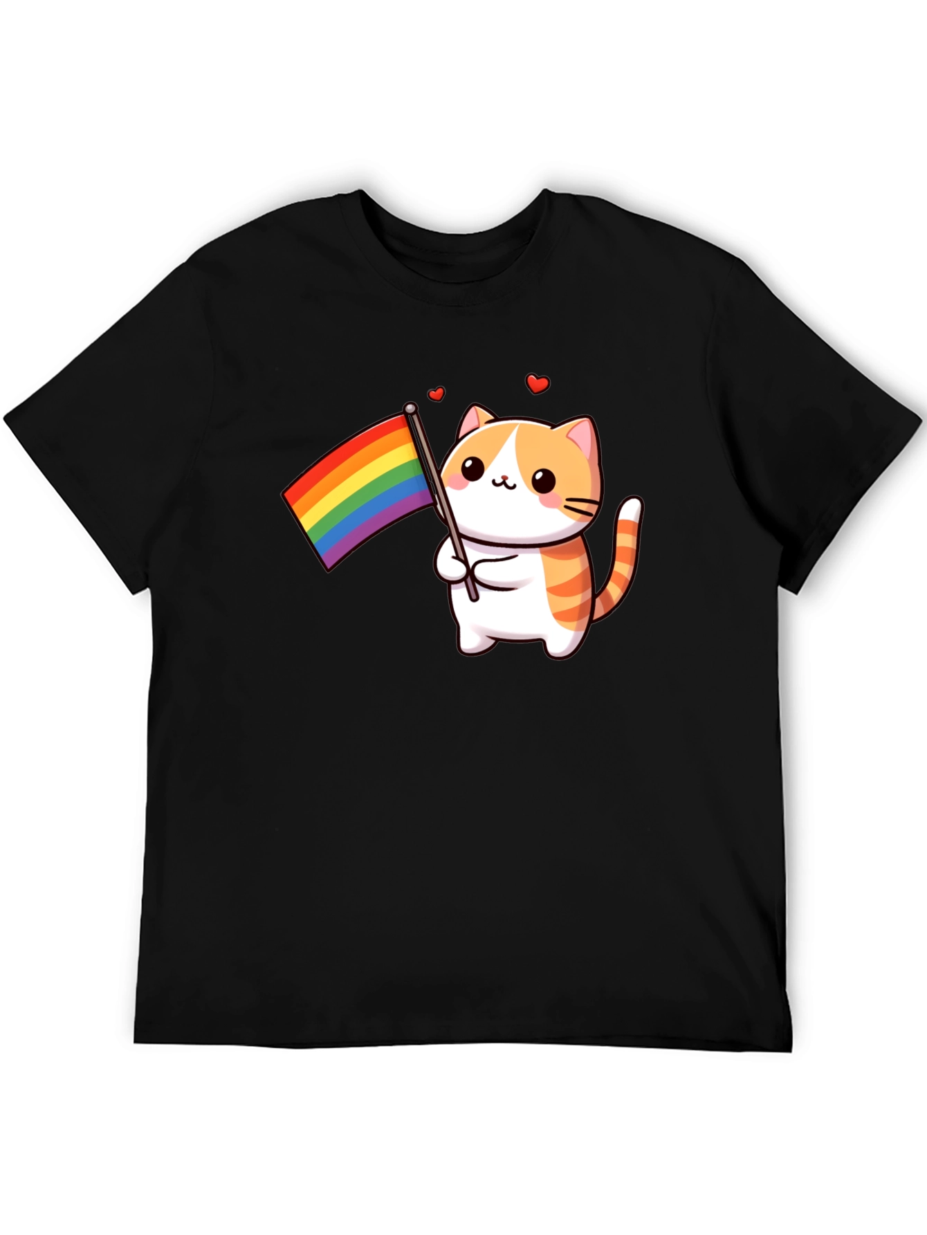 Pride Cat T-Shirt - LGBTQ+ Support
