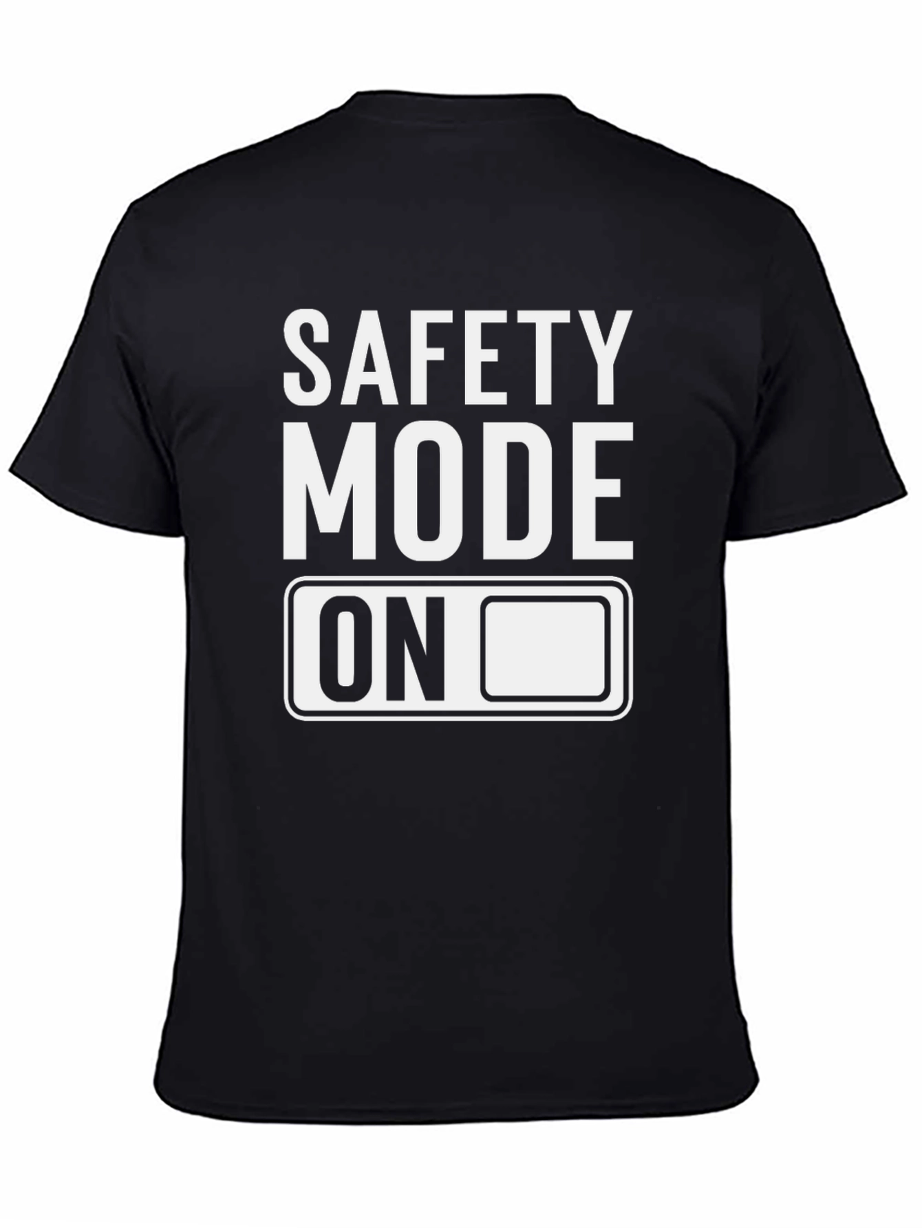 Safety Mode On Graphic T-Shirt - Black