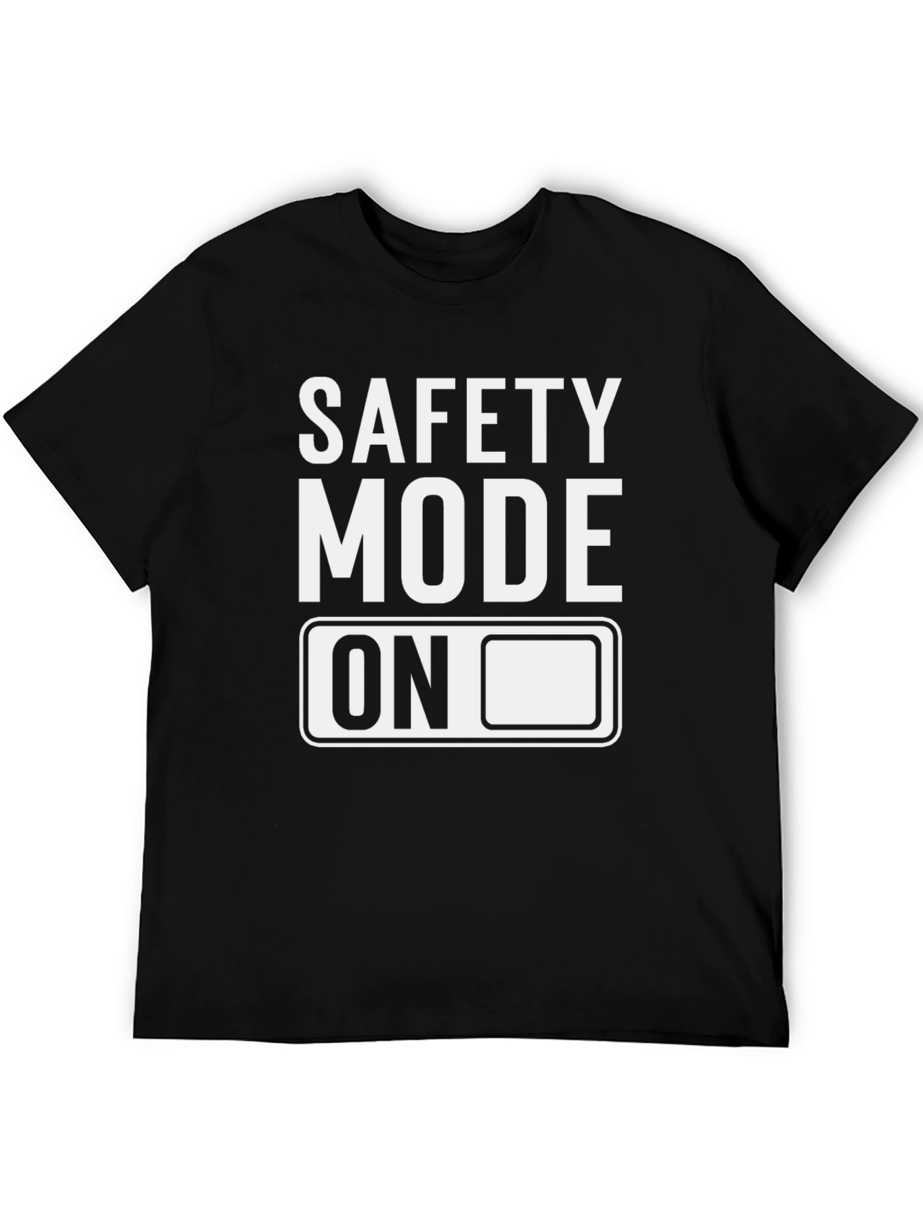 Safety Mode On Graphic T-Shirt - Black