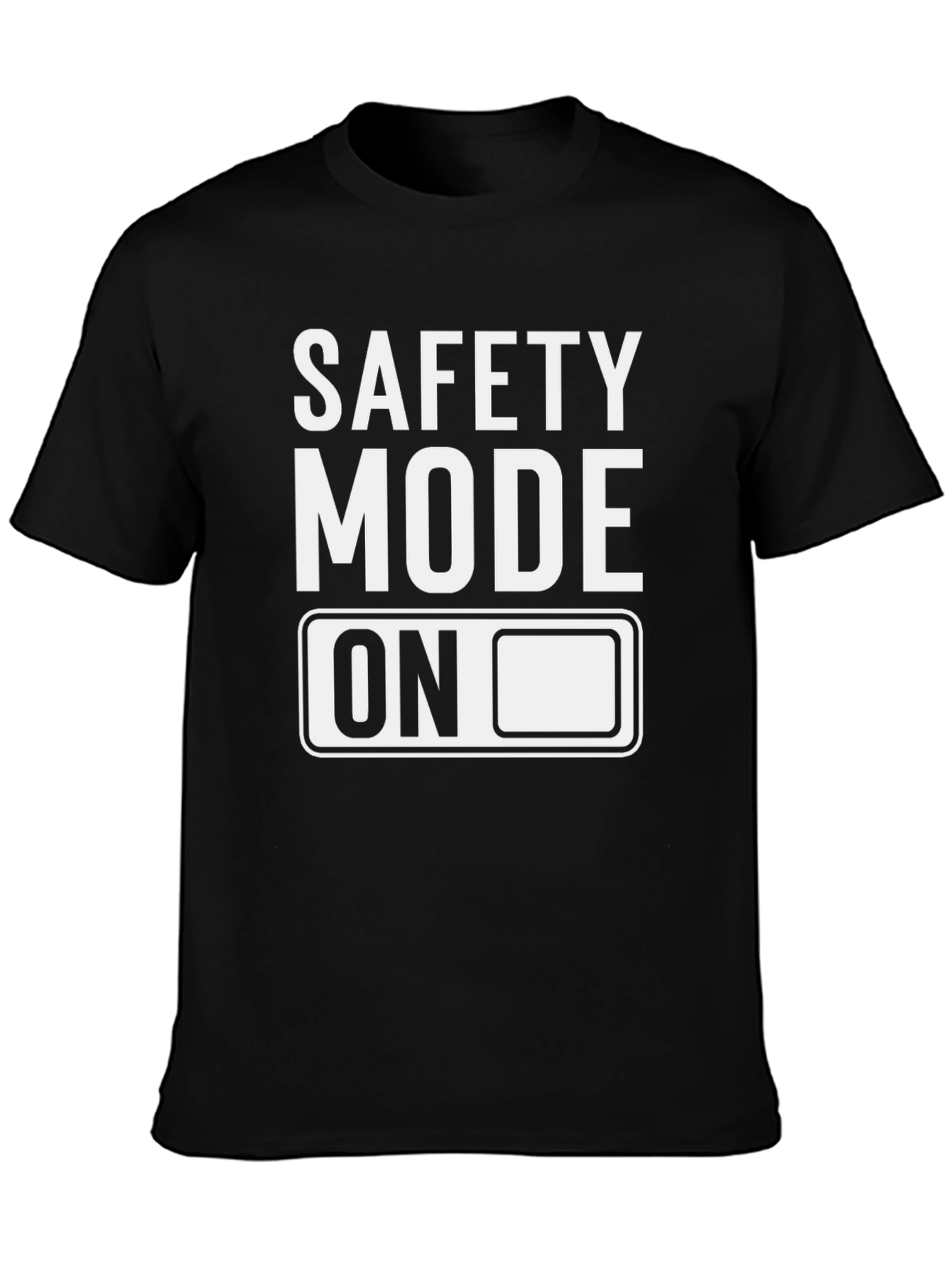 Safety Mode On Graphic T-Shirt - Black