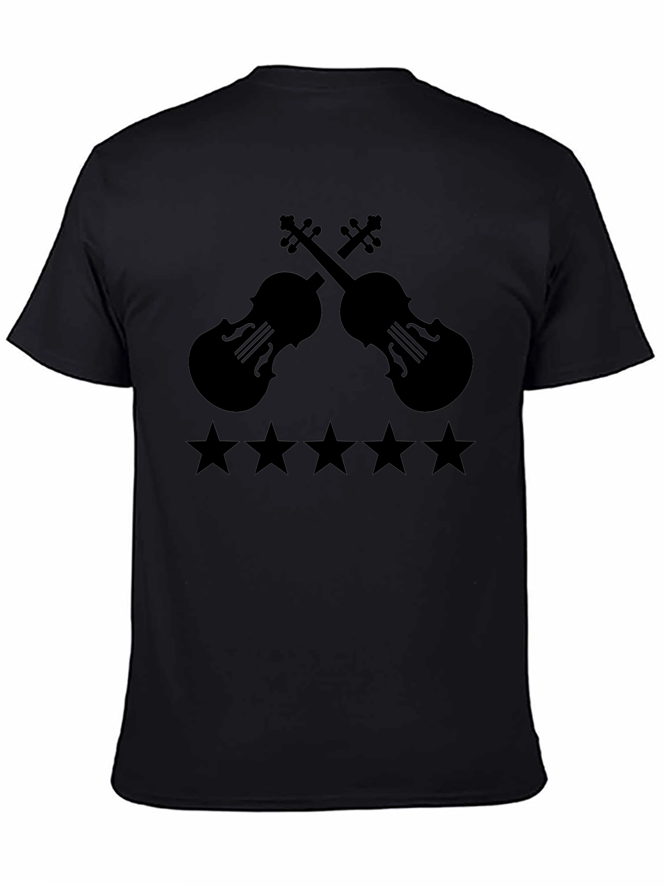 Violin & Stars Graphic T-Shirt - Musician Style