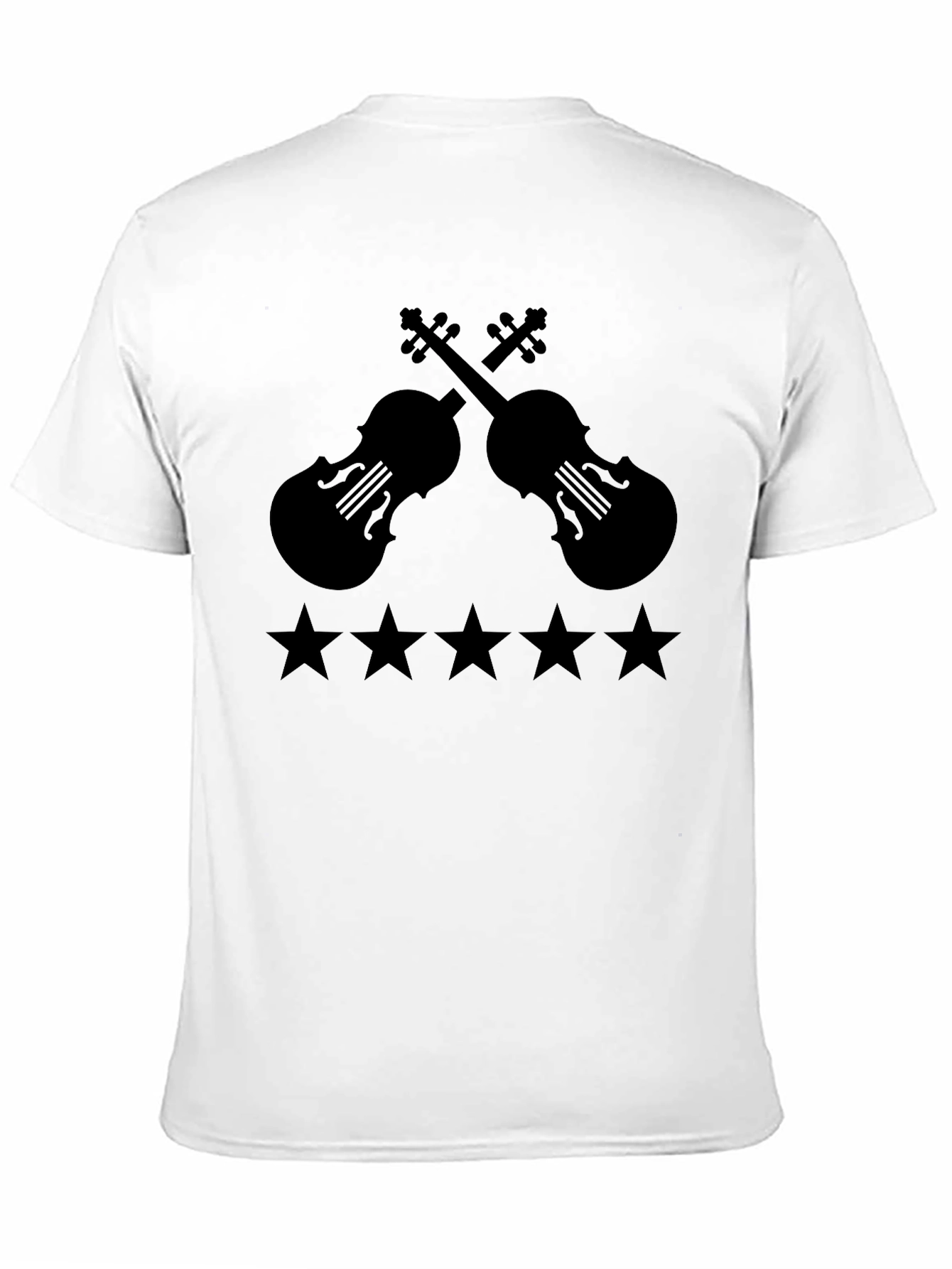 Violin & Stars Graphic T-Shirt - Musician Style