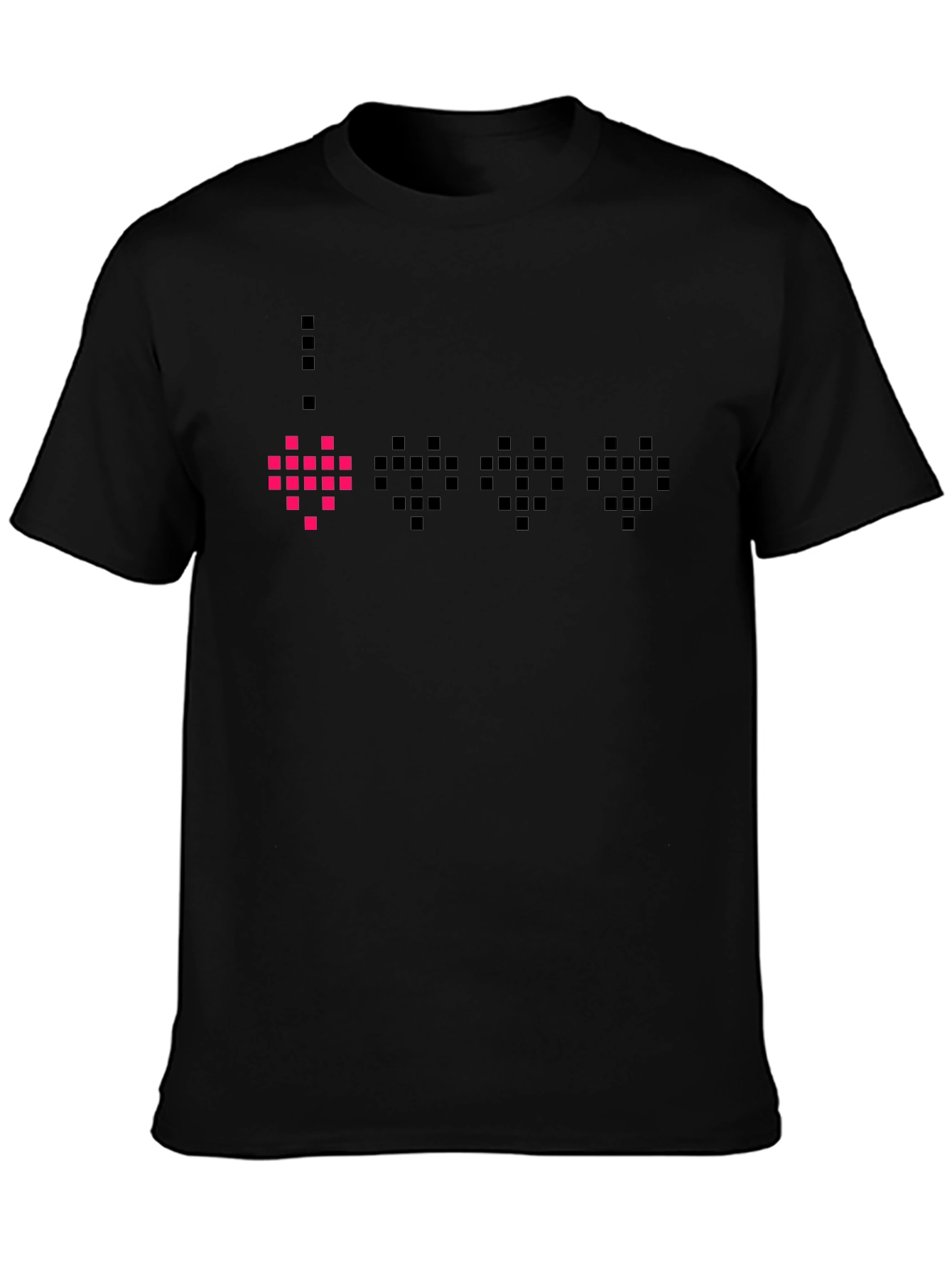 Pixel Heart Black T-Shirt - Gamer Style