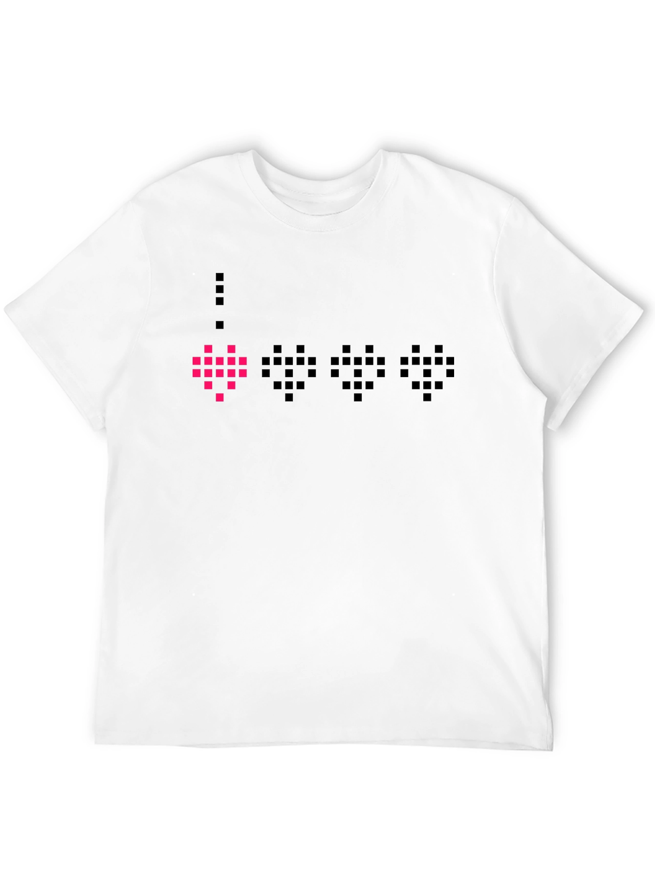 Pixel Heart Black T-Shirt - Gamer Style