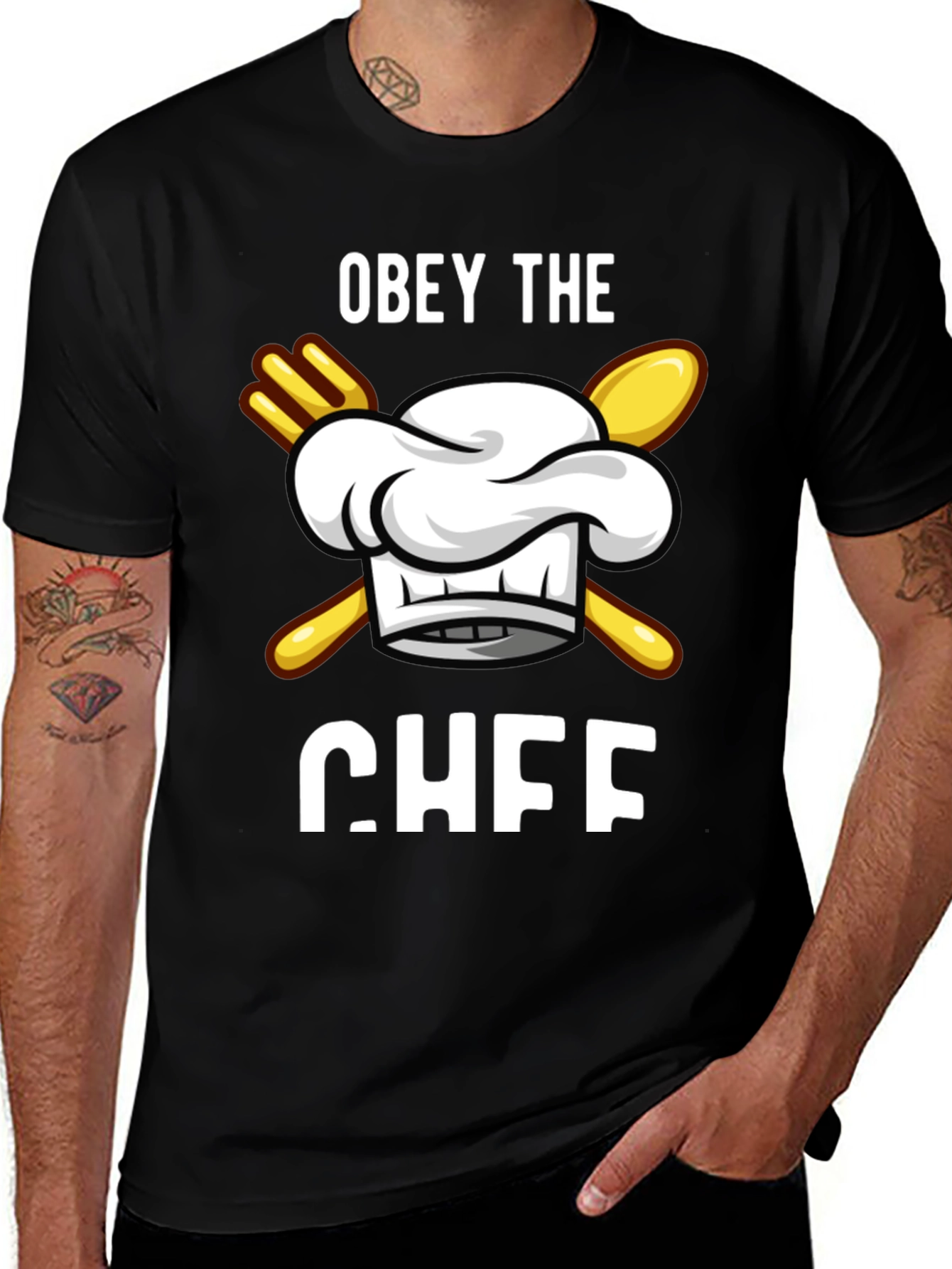 Obey the Chef T-Shirt Funny Cooking Apparel